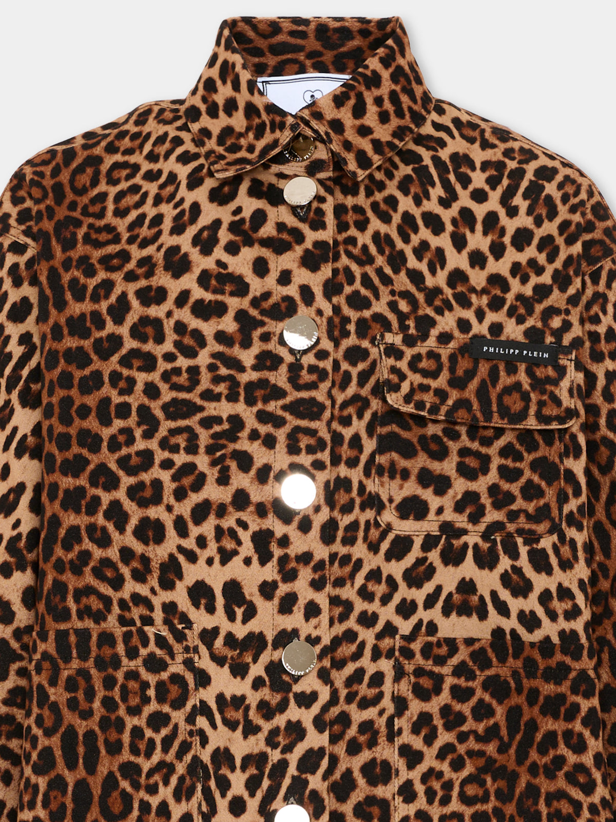 Camicia a manica lunga per bamnbina animalier,Philipp Plein Junior,F6PHJGSI059 200