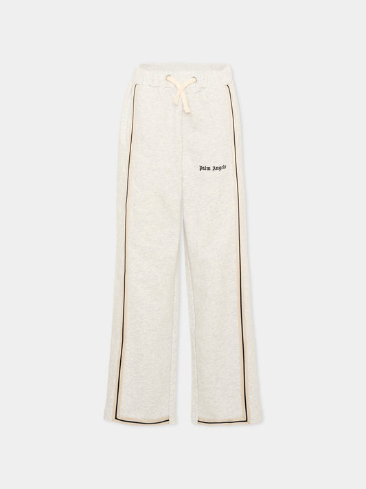 Pantalone grigio per bambino con logo,Palm Angels,F6PAJBFP027 101