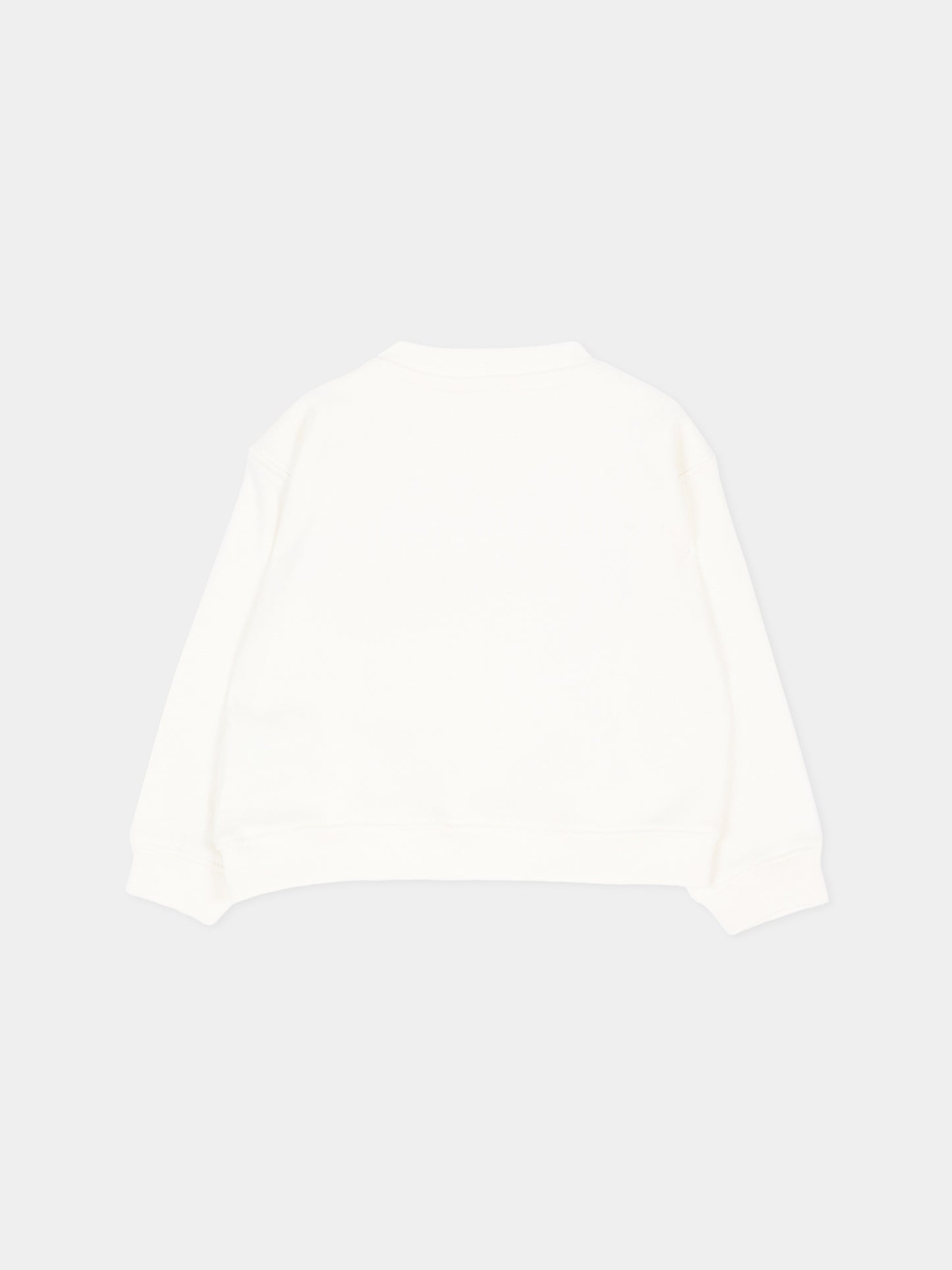 Felpa avorio per neonato con logo,Palm Angels,F6PANBSW176 412