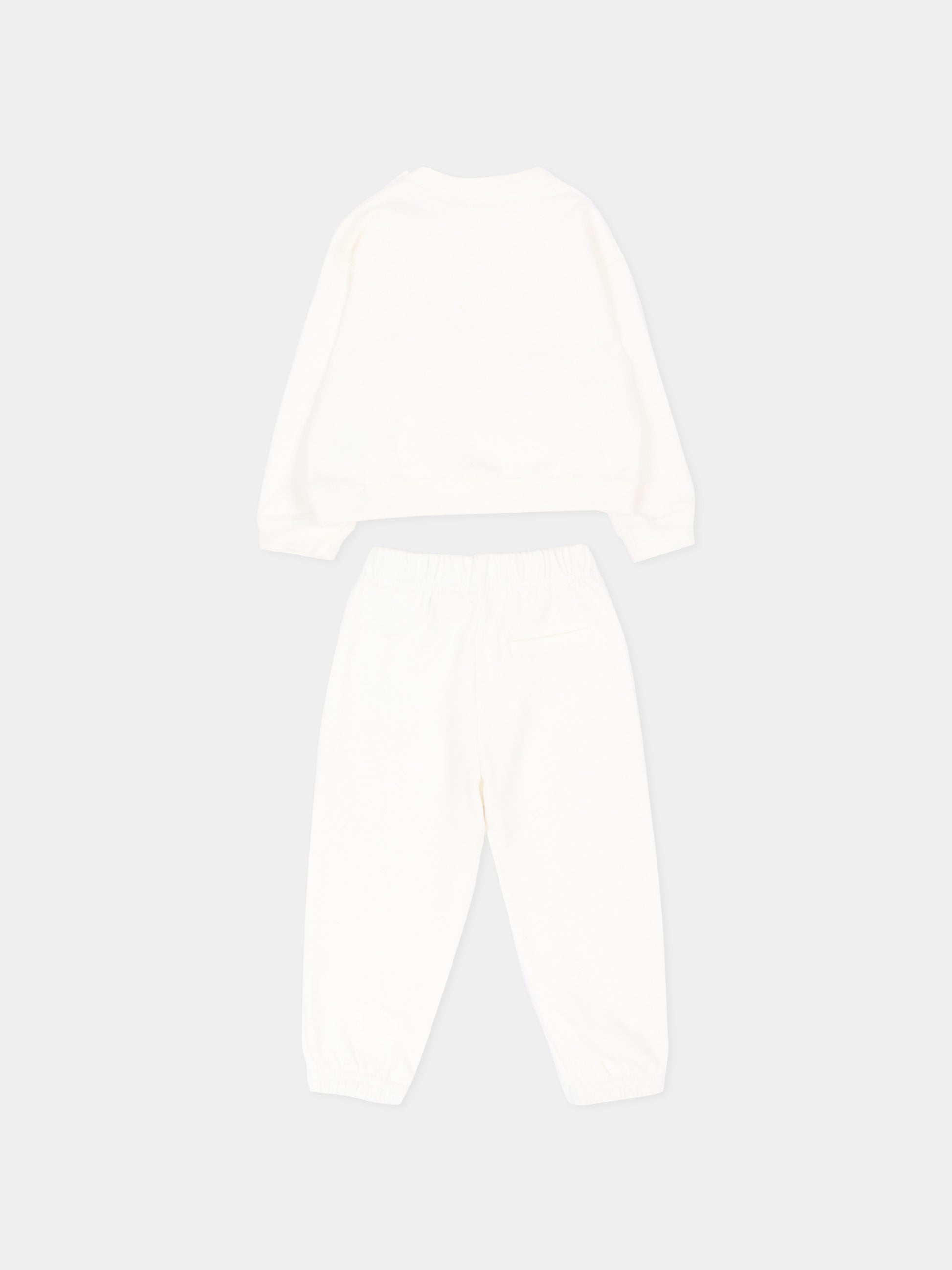 Completo sportivo lungo avorio per neonato con Teddy Bear,Palm Angels,F6PANBTP197 412