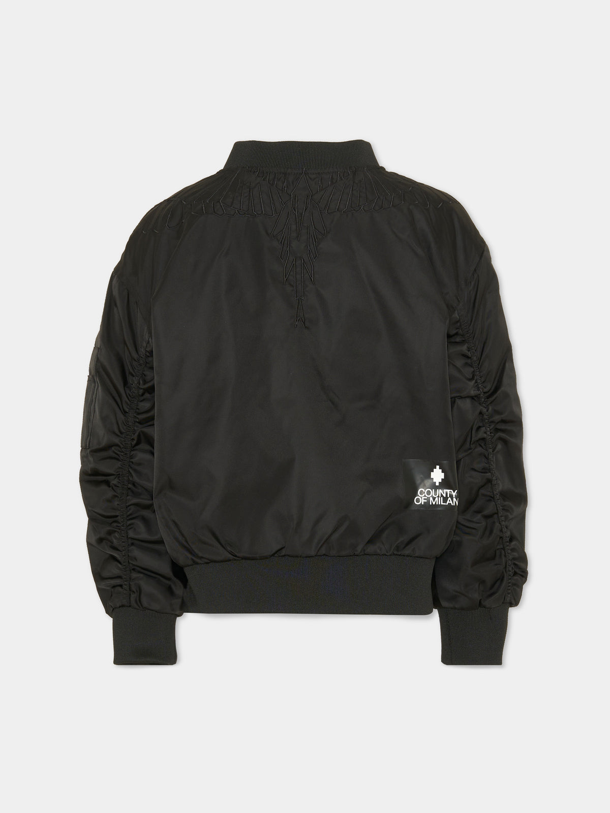 Bomber nero per bambino con logo,County Of Milan Kids,F6CMJBBO008 110