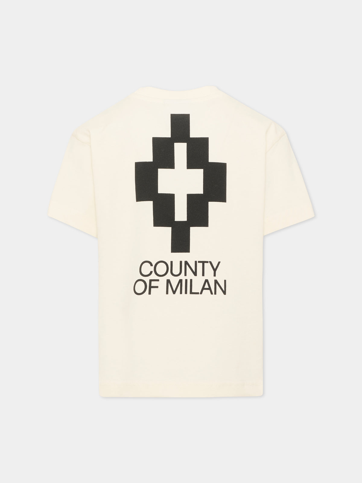 T-shirt a manica corta avorio per bambino,County Of Milan Kids,F6CMJBTH049 412