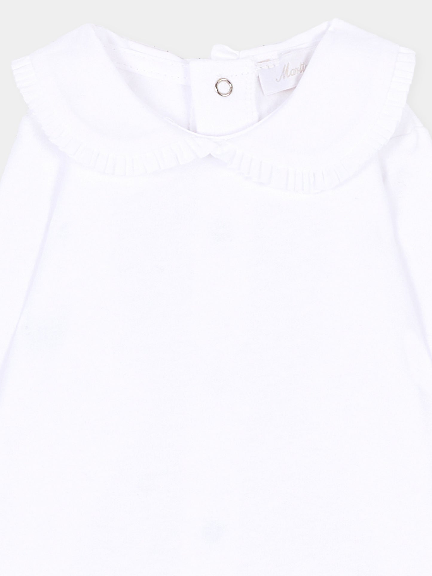 Body bianco per neonati con colletto,Martín Aranda,026-22335 PW01
