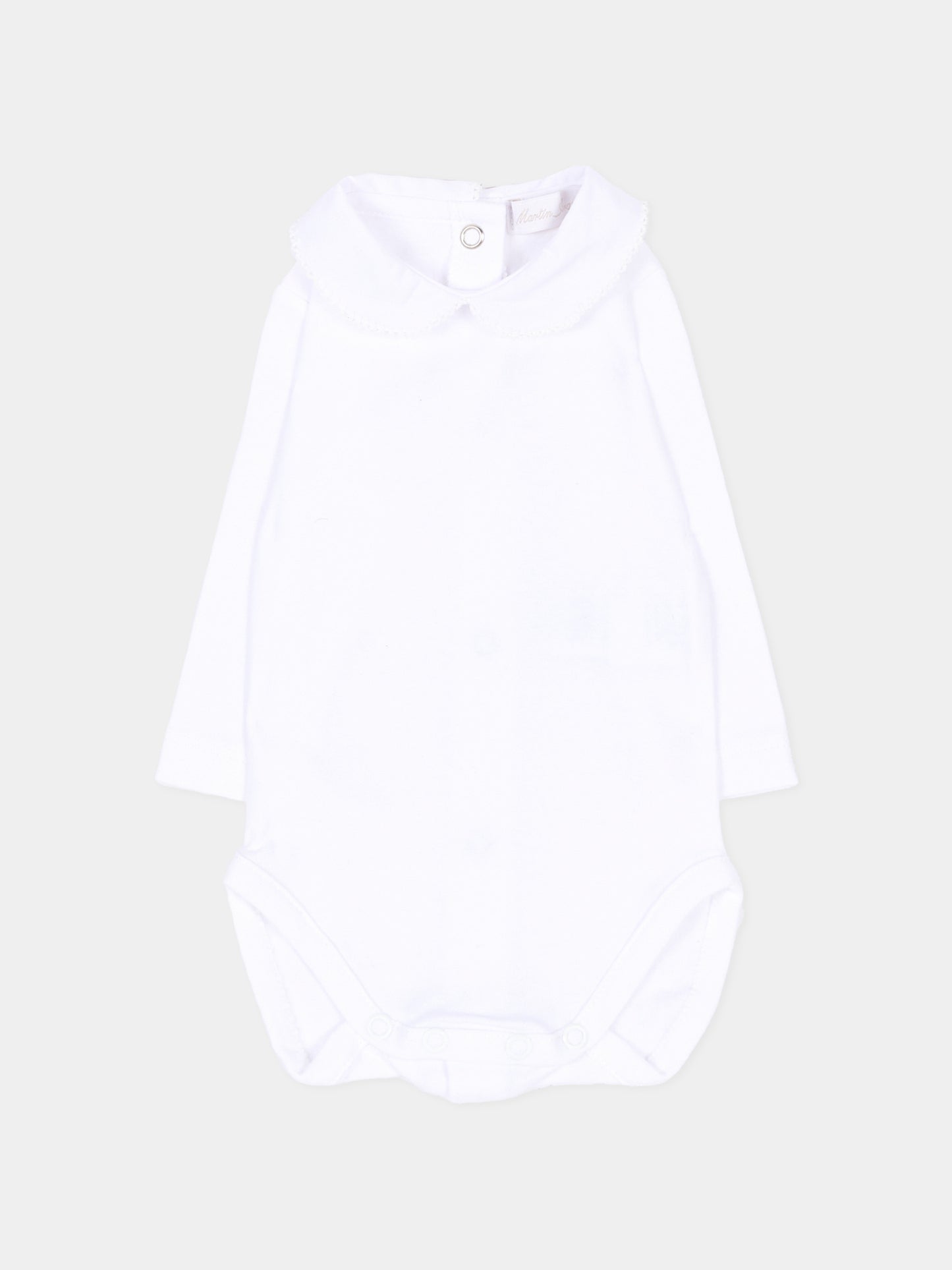 Body bianco per neonati con colletto,Martín Aranda,026-24335 PW01