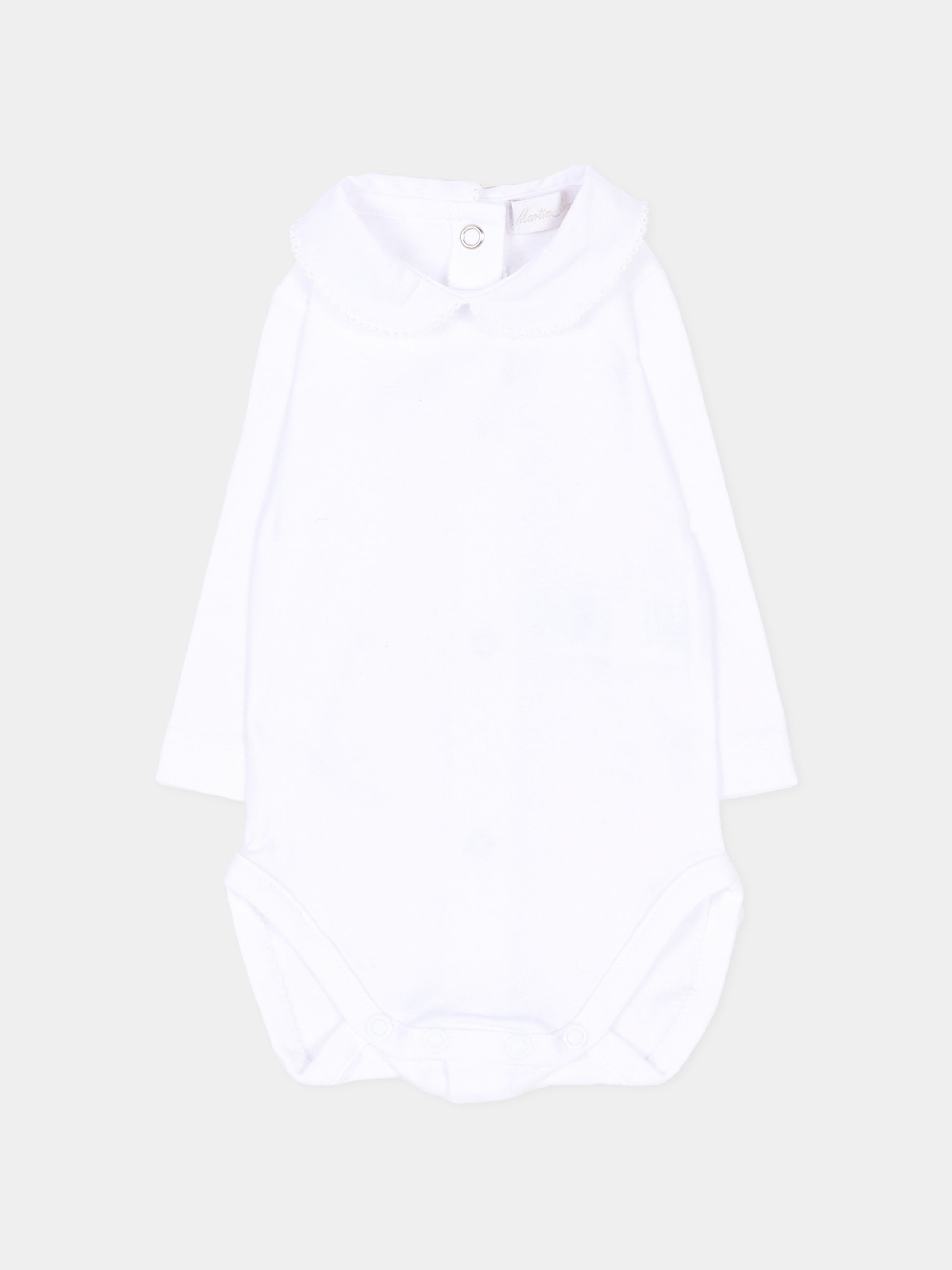 Body bianco per neonati con colletto,Martín Aranda,026-24335 PW01