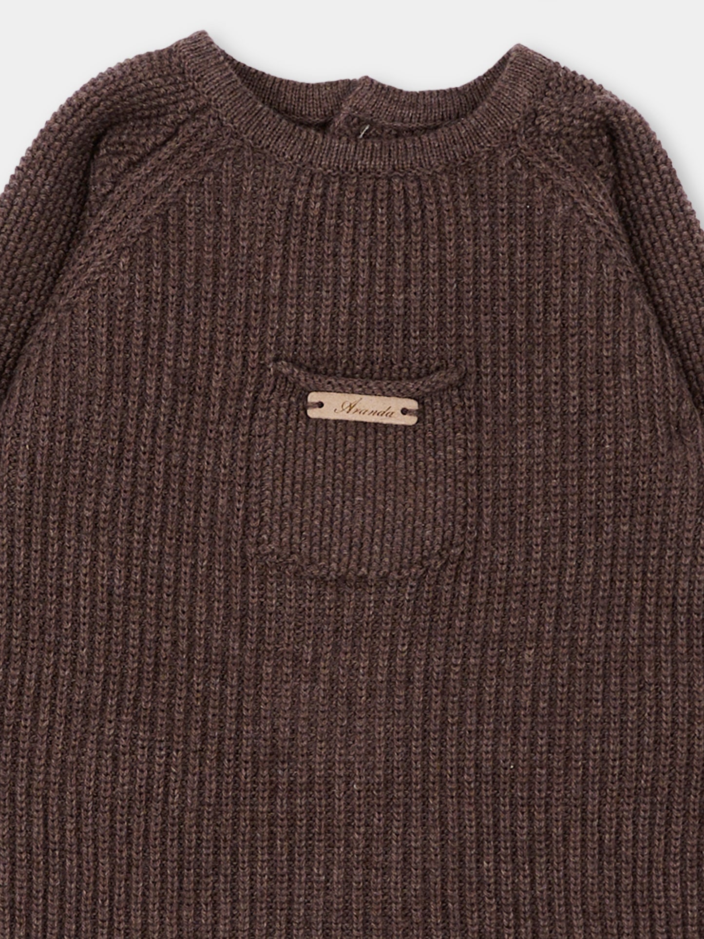 Completo nascita marrone per neonati in maglia,Martín Aranda,004-10329 B08