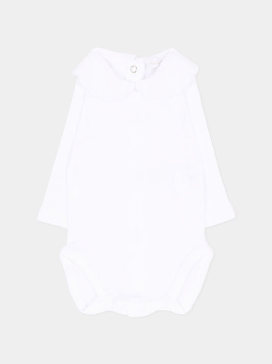 Body bianco per neonata con colletto,Martín Aranda,026-25335 PW01