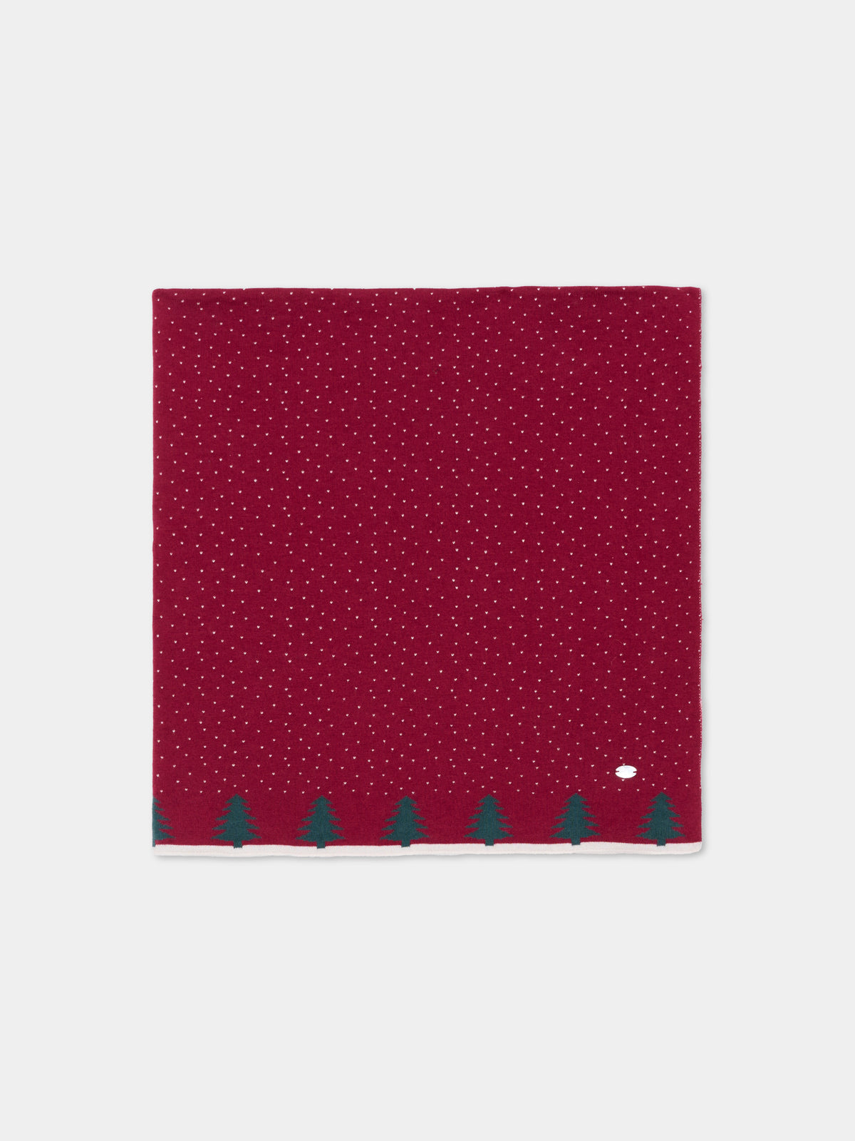 Bordeaux knitted blanket for newborn.