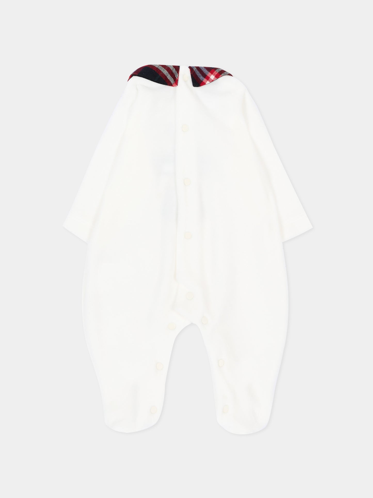 Tutina avorio per neonati con tartan,Patachou,PAP 47 BAB4333136 060