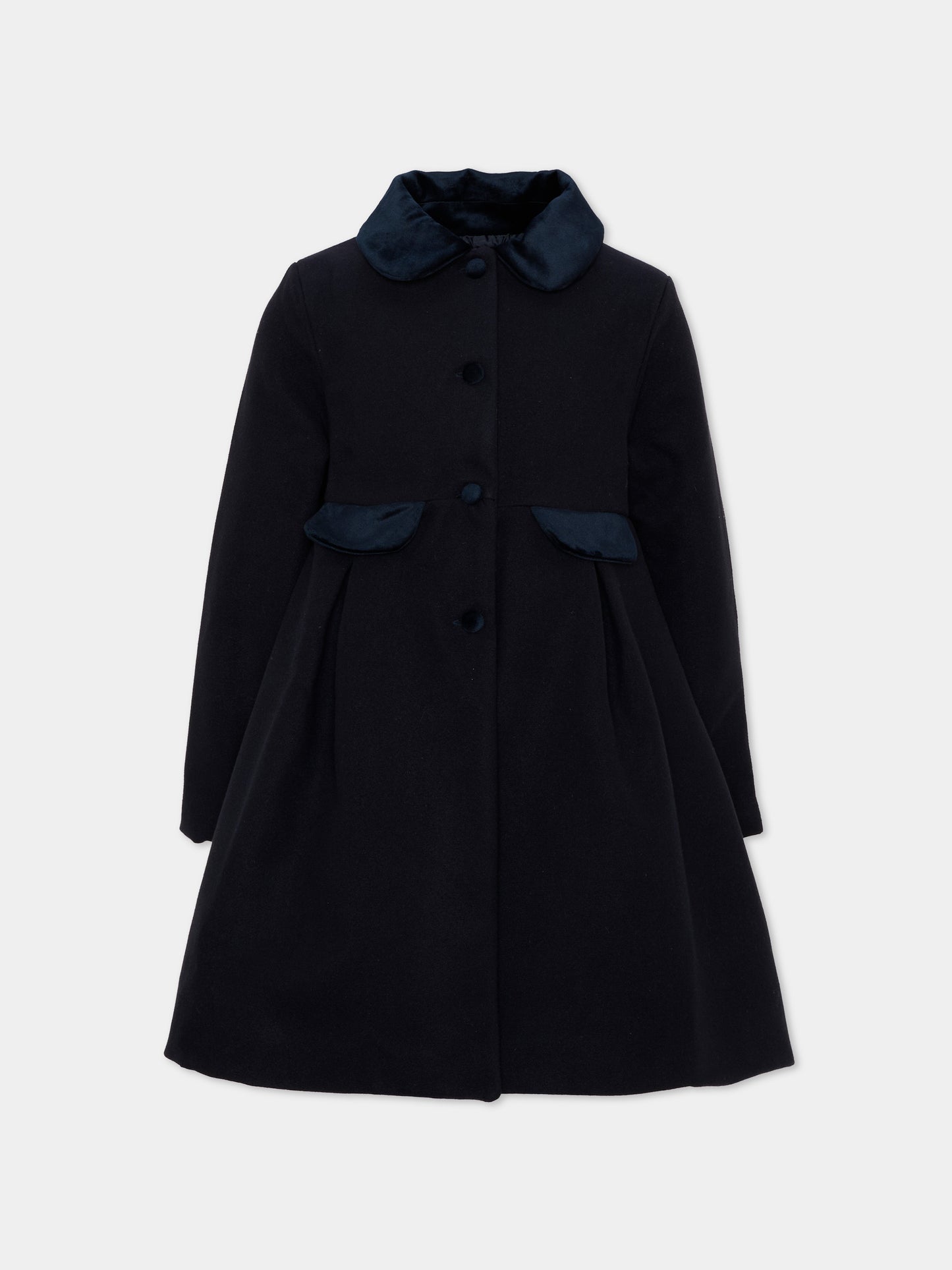 Cappotto blu per bambina,Patachou,PAP 47 CA4333261 360