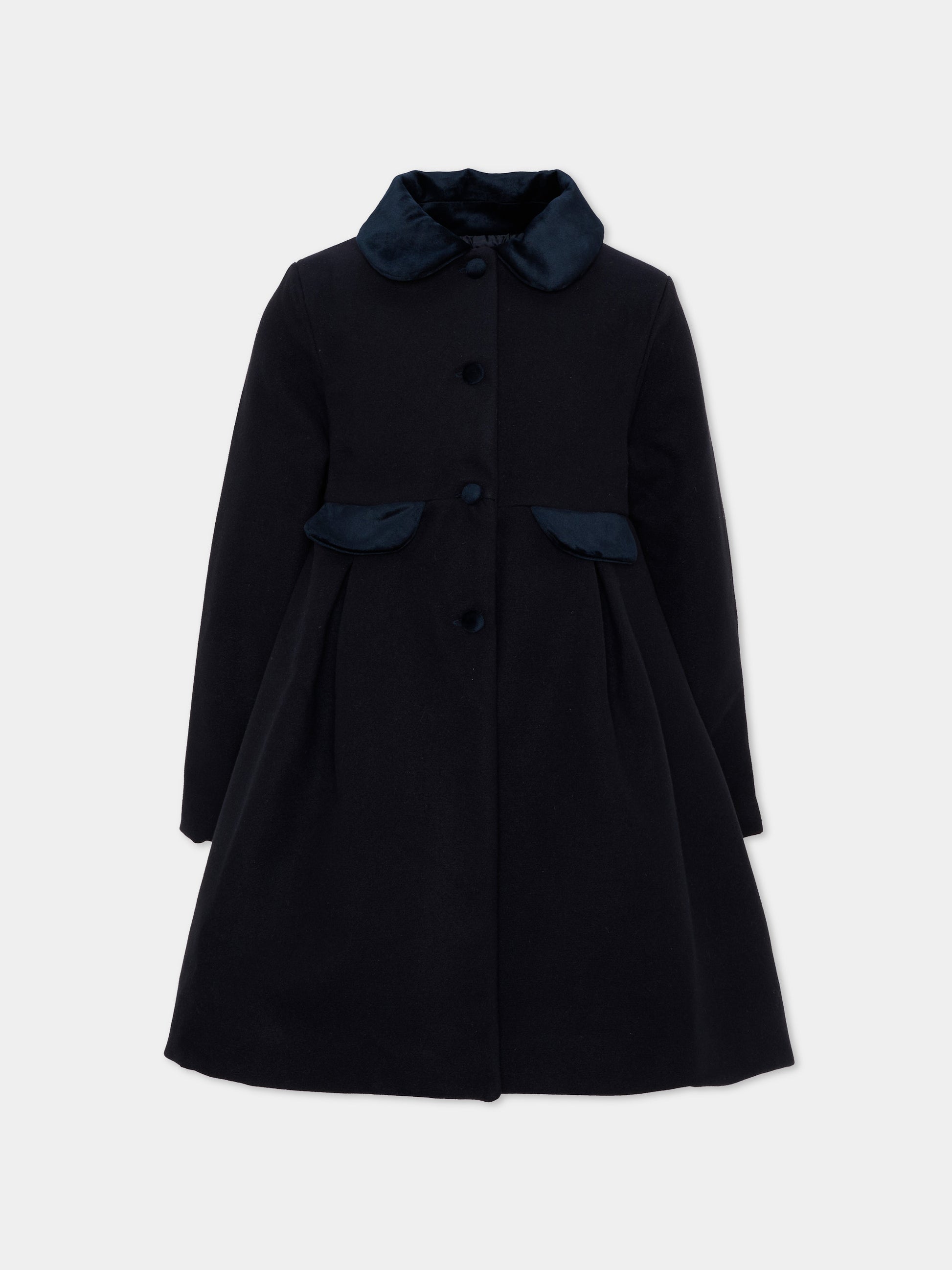 Cappotto blu per bambina,Patachou,PAP 47 CA4333261 360