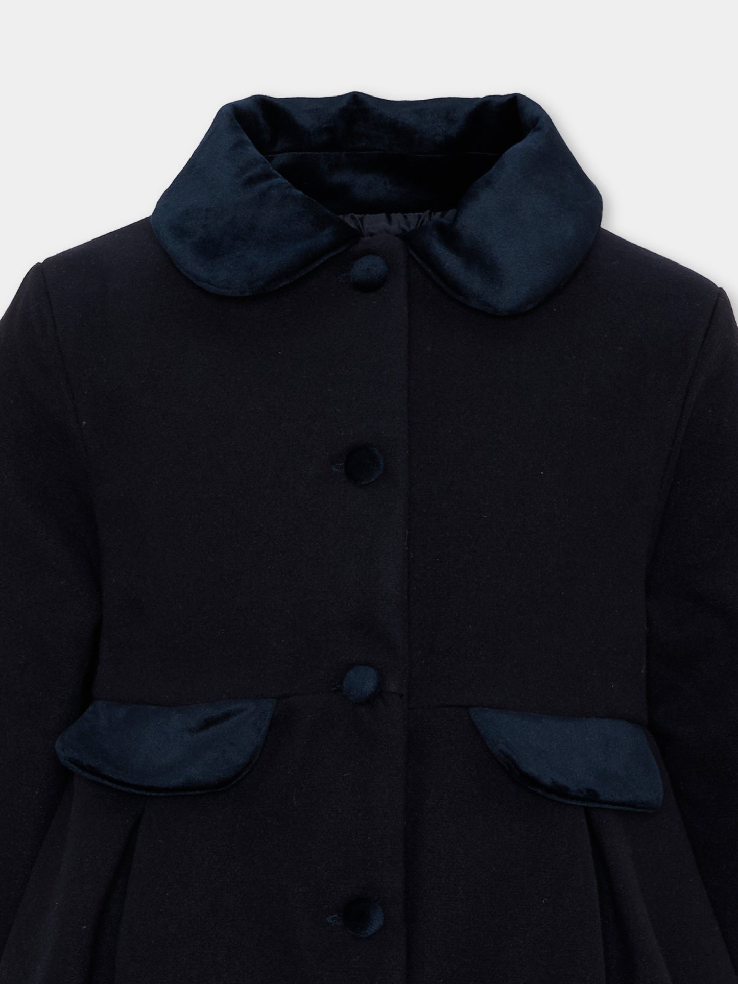 Cappotto blu per bambina,Patachou,PAP 47 CA4333261 360