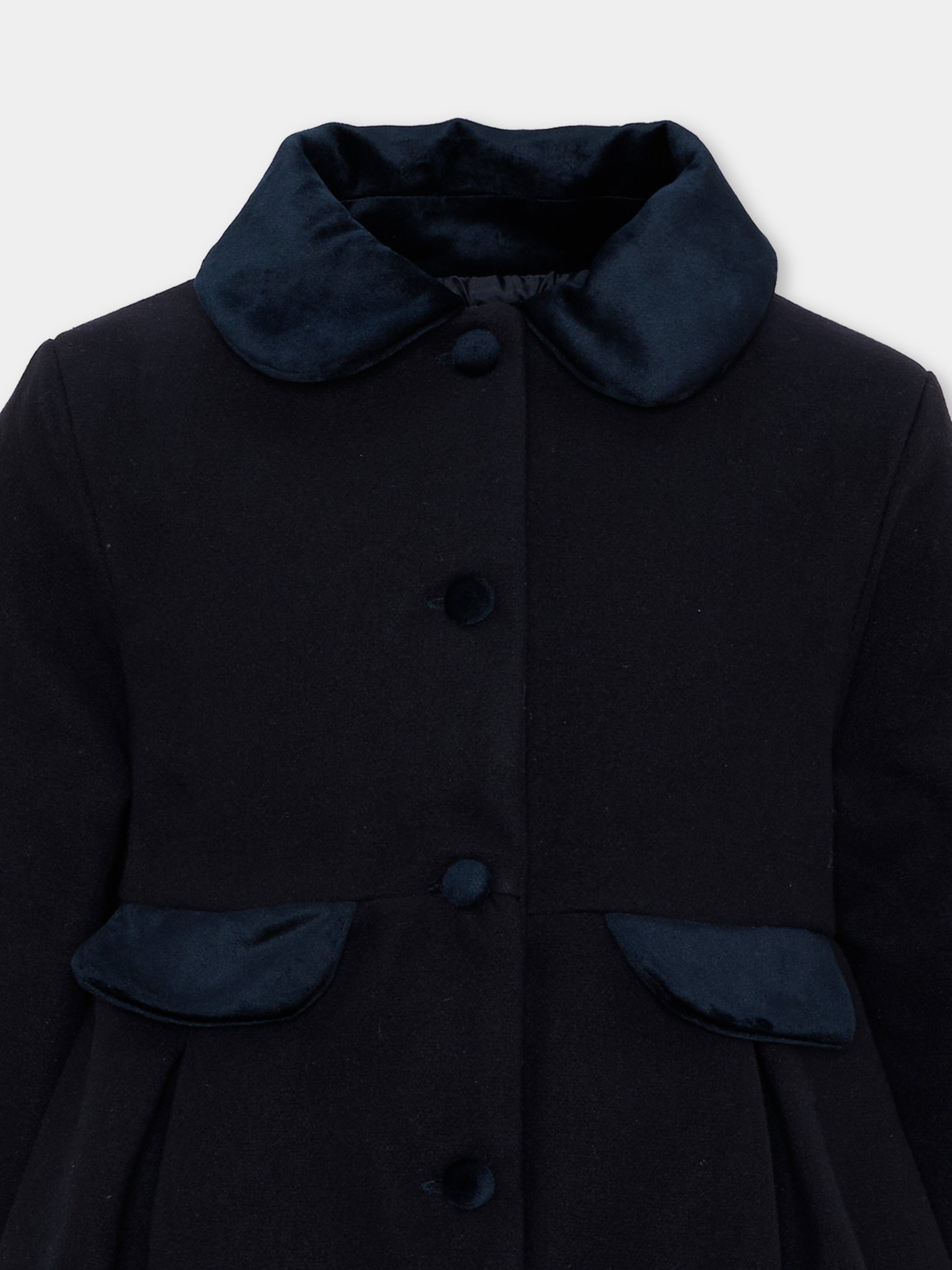 Cappotto blu per bambina,Patachou,PAP 47 CA4333261 360