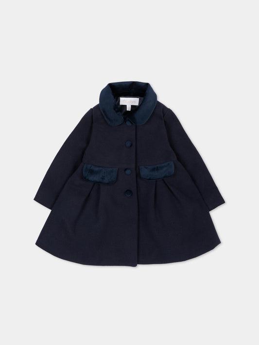 Cappotto blu per neonata,Patachou,PAP 47 CA4333261 360