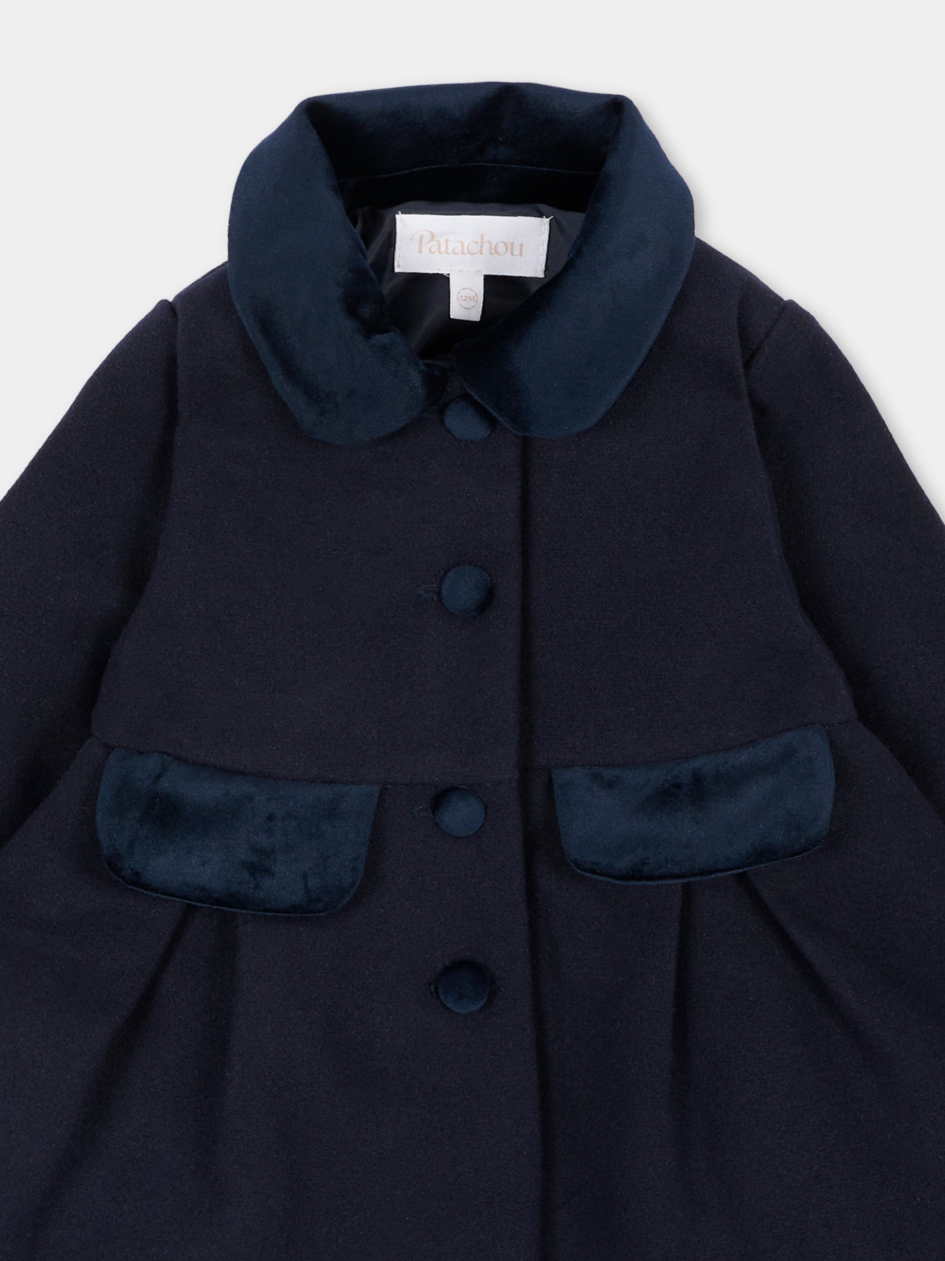 Cappotto blu per neonata,Patachou,PAP 47 CA4333261 360