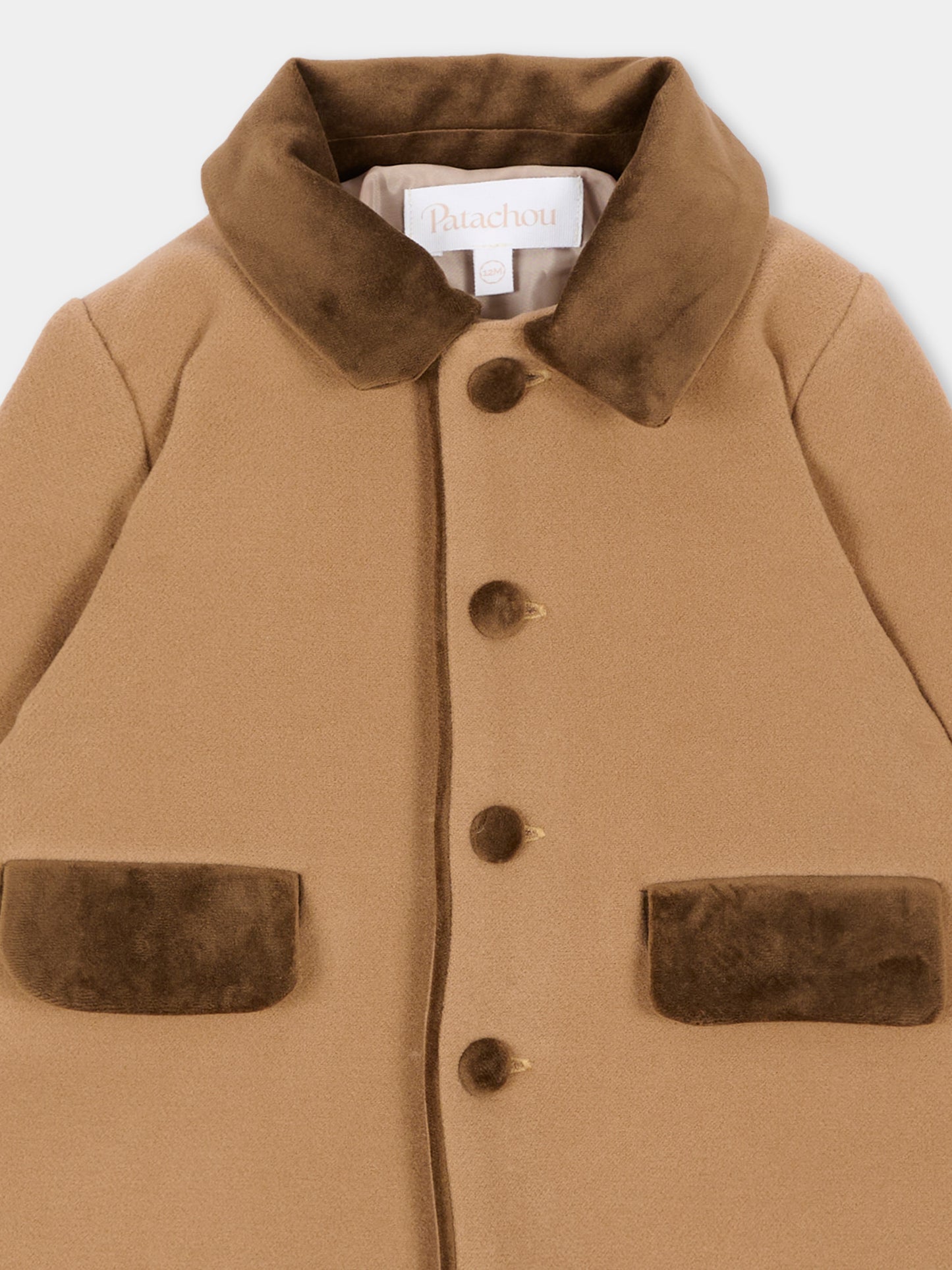 Cappotto beige per neonato,Patachou,PAP 47 CA4333380 180