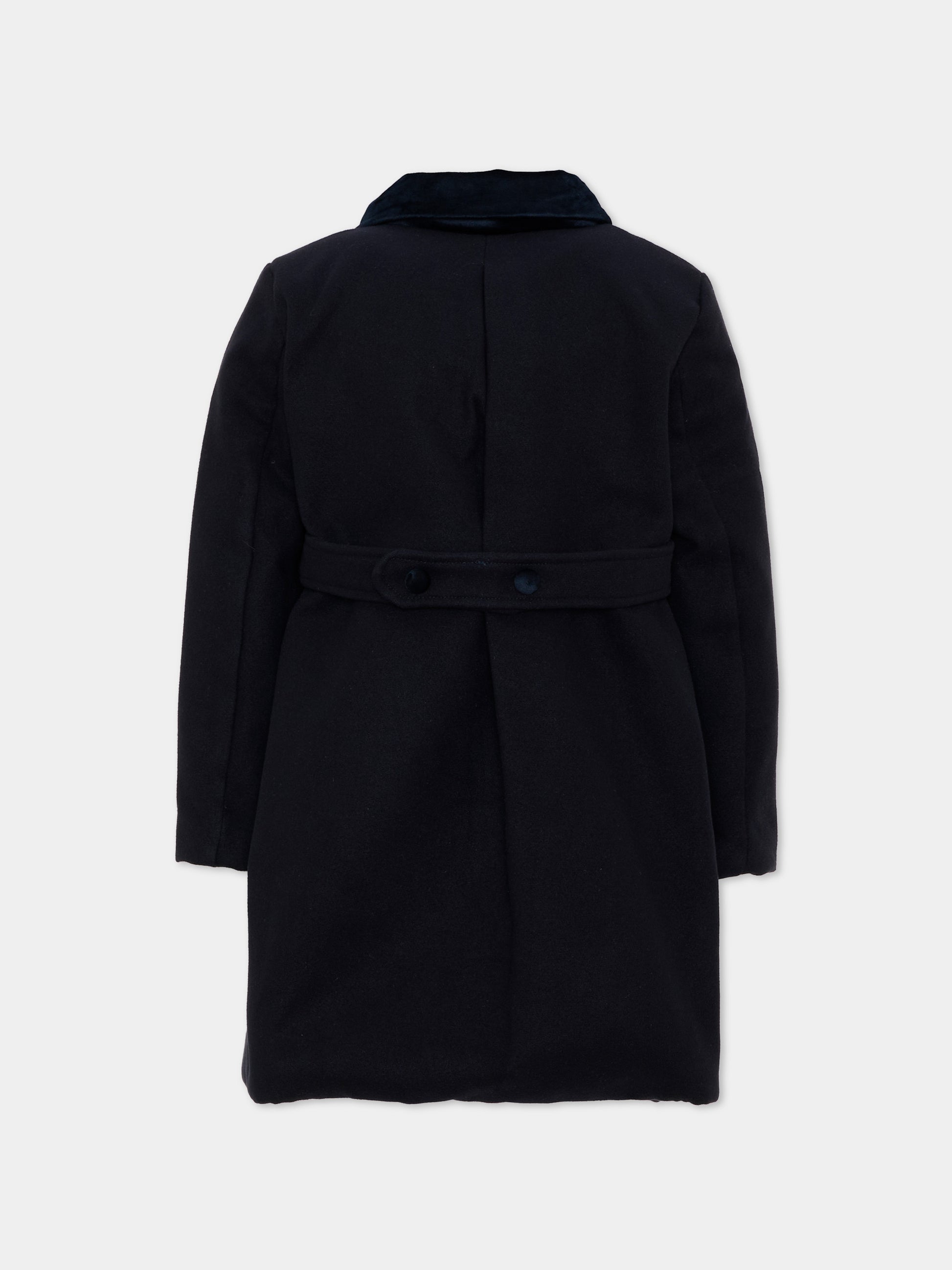 Cappotto blu per bambino con colletto,Patachou,PAP 47 CA4333380 360