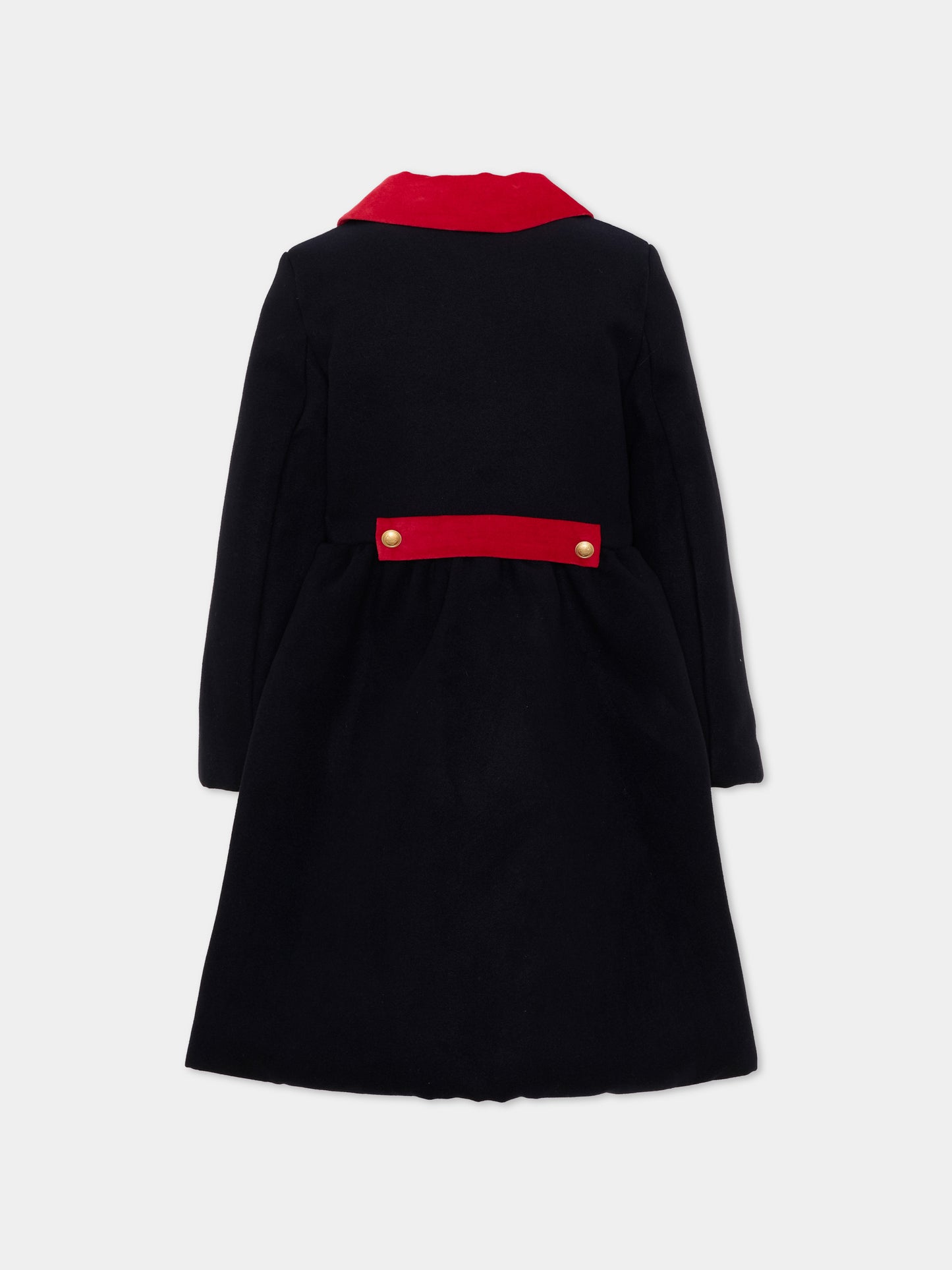 Cappotto blu per bambina con fiocco,Patachou,PAP 47 CA4333473 360