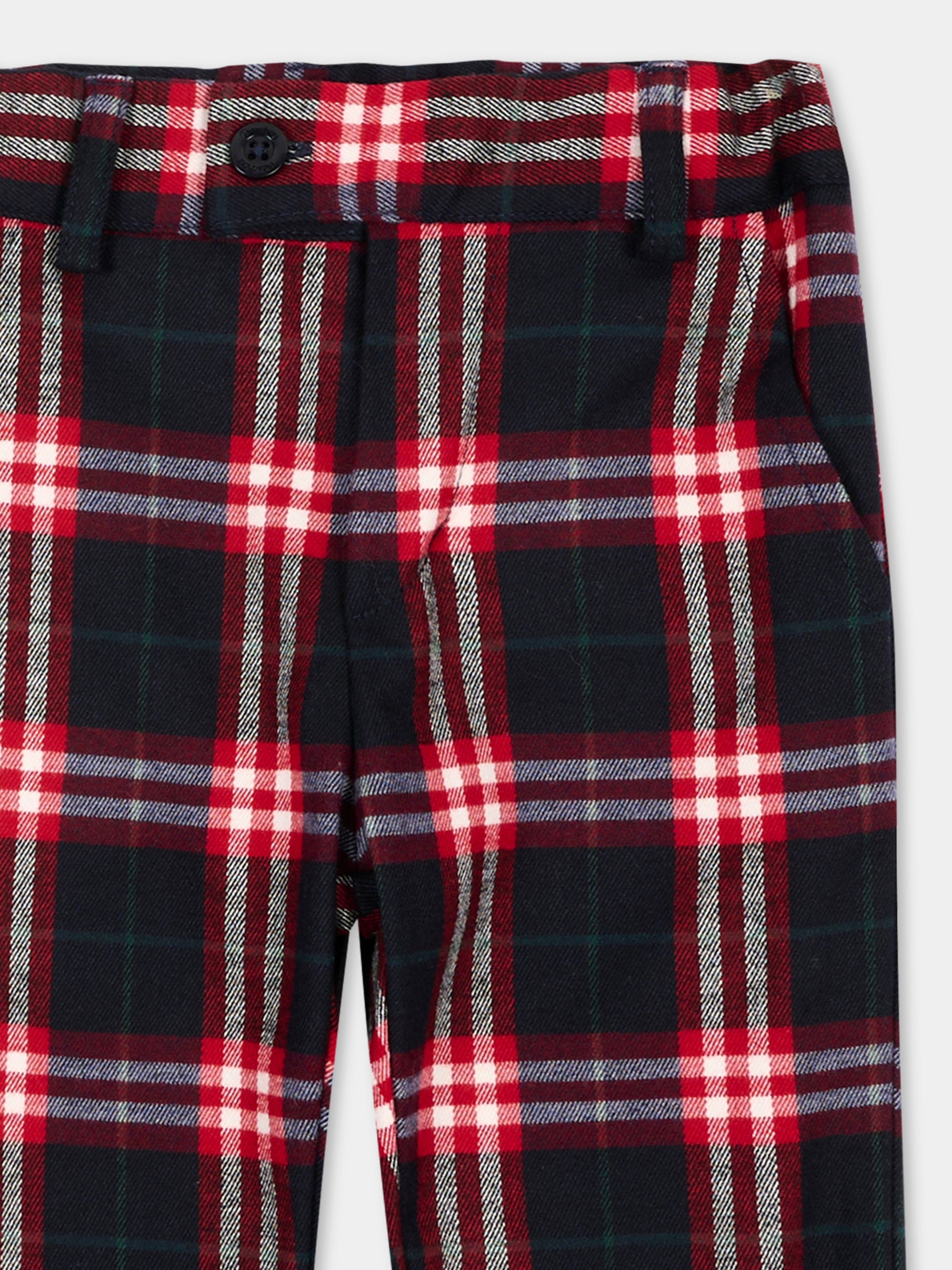 Pantalone blu tartan per neonato,Patachou,PAP 47 CAL4333368 Z0162