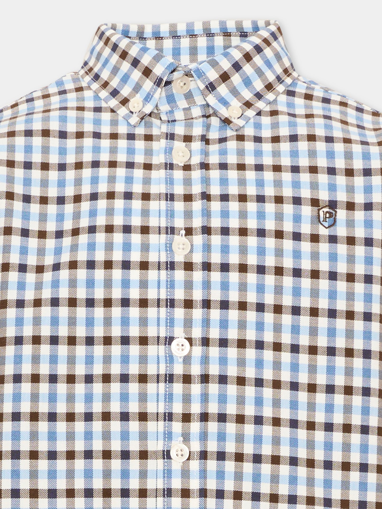 Camicia a manica lunga blu a quadri,Patachou,PAP 47 CM4333326 B0075