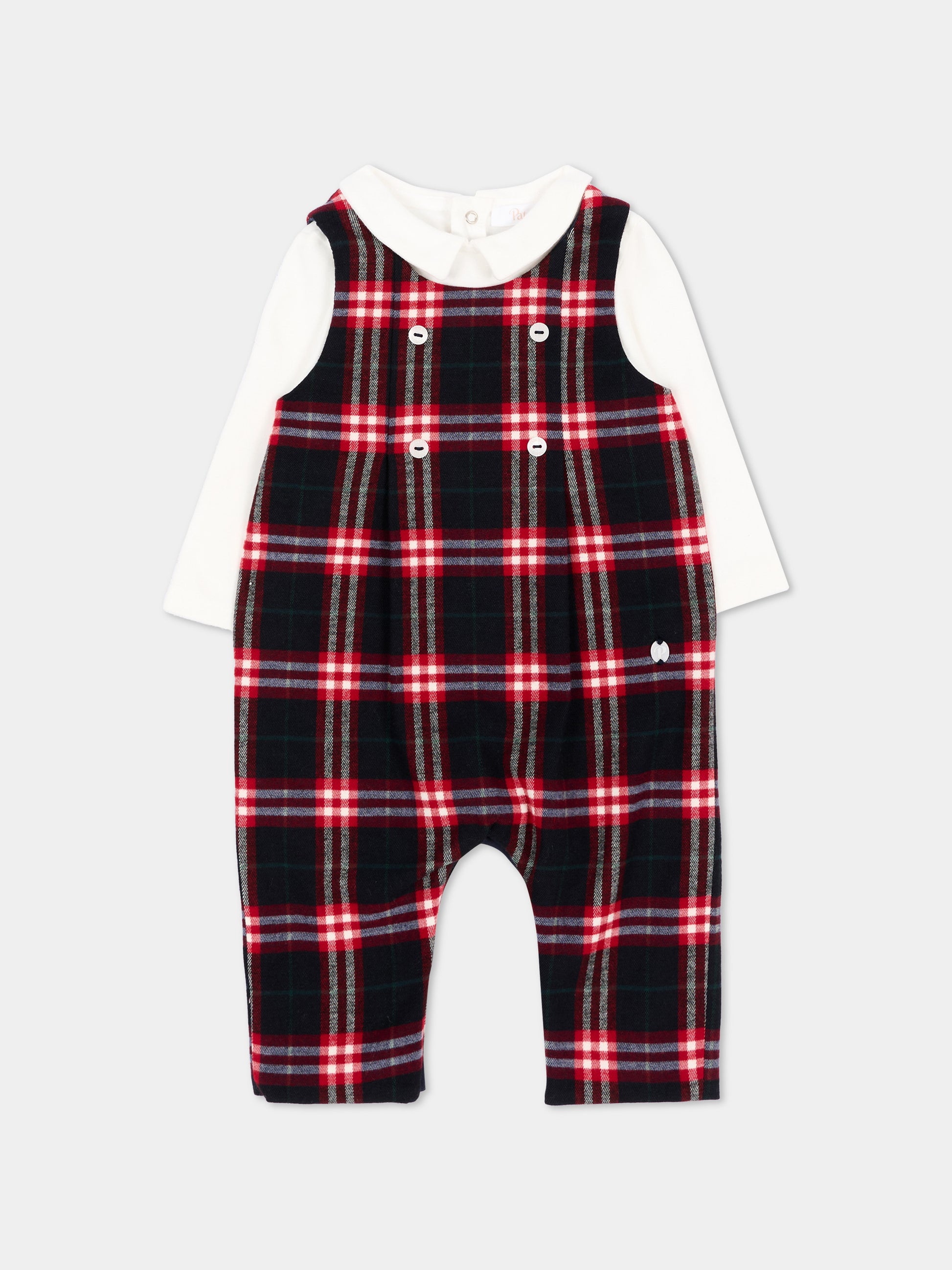 Tutina multicolor tartan per neonato,Patachou,PAP 47 MC4333135 Z0162