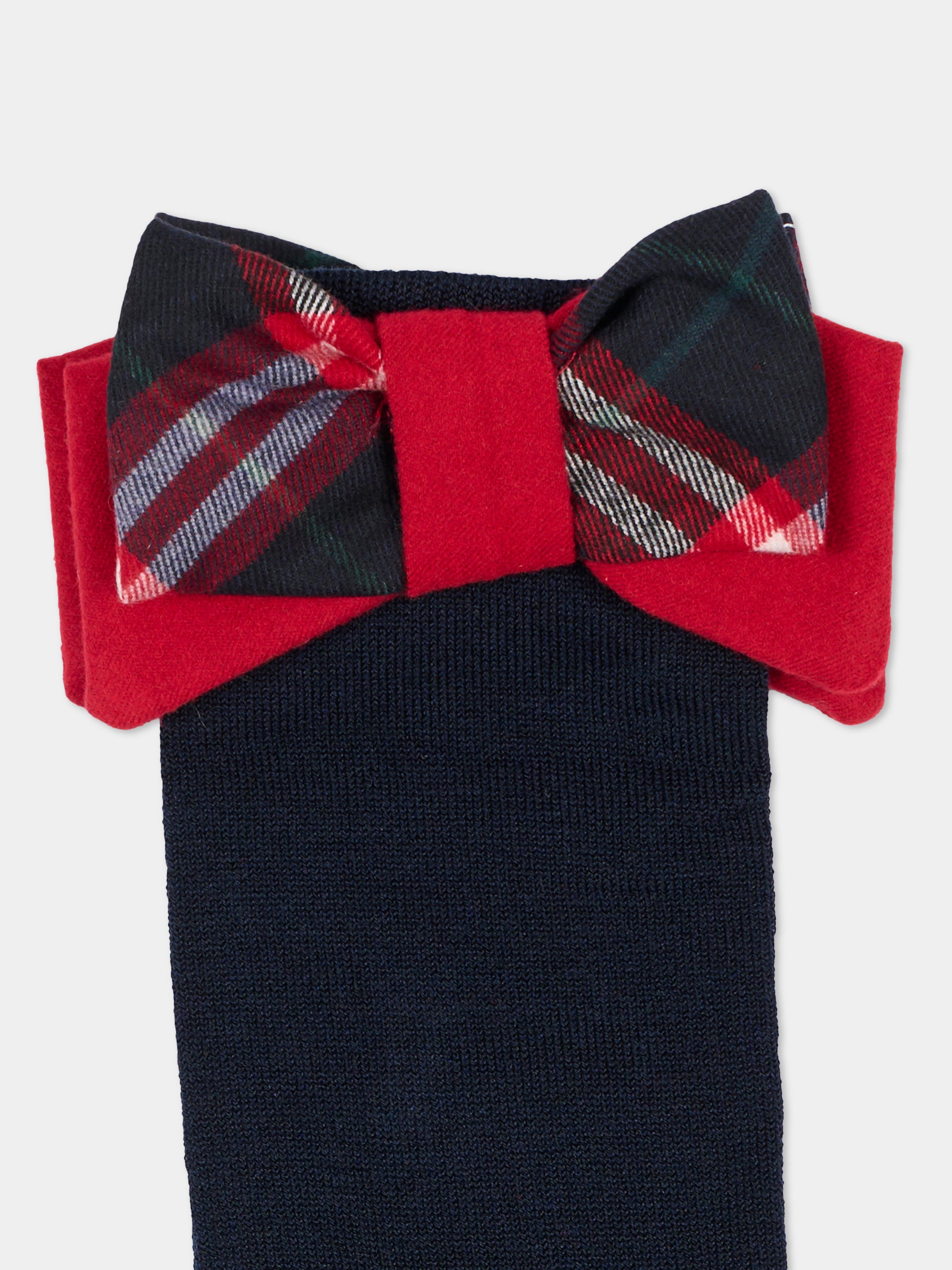 Calzini blu per bambina con fiocco,Patachou,PAP 47 MEI4333273 360