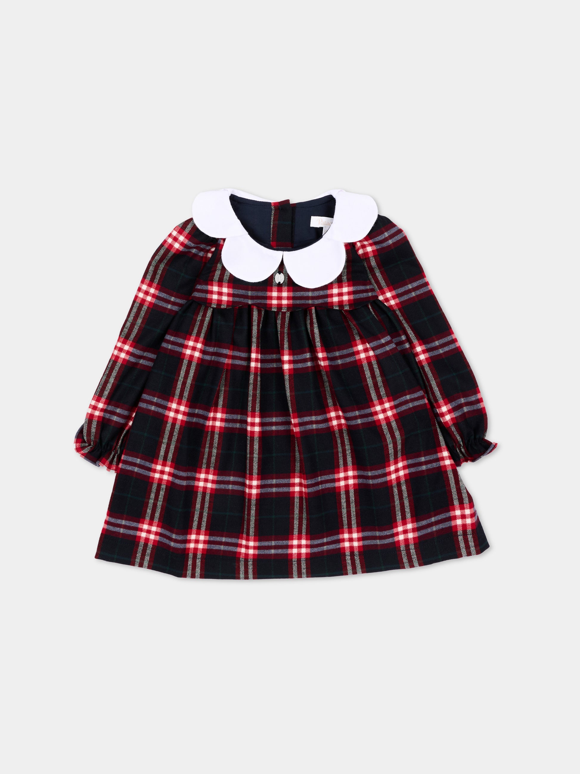 Abito elegante blu tartan per neonata,Patachou,PAP 47 VET4333133 Z0162