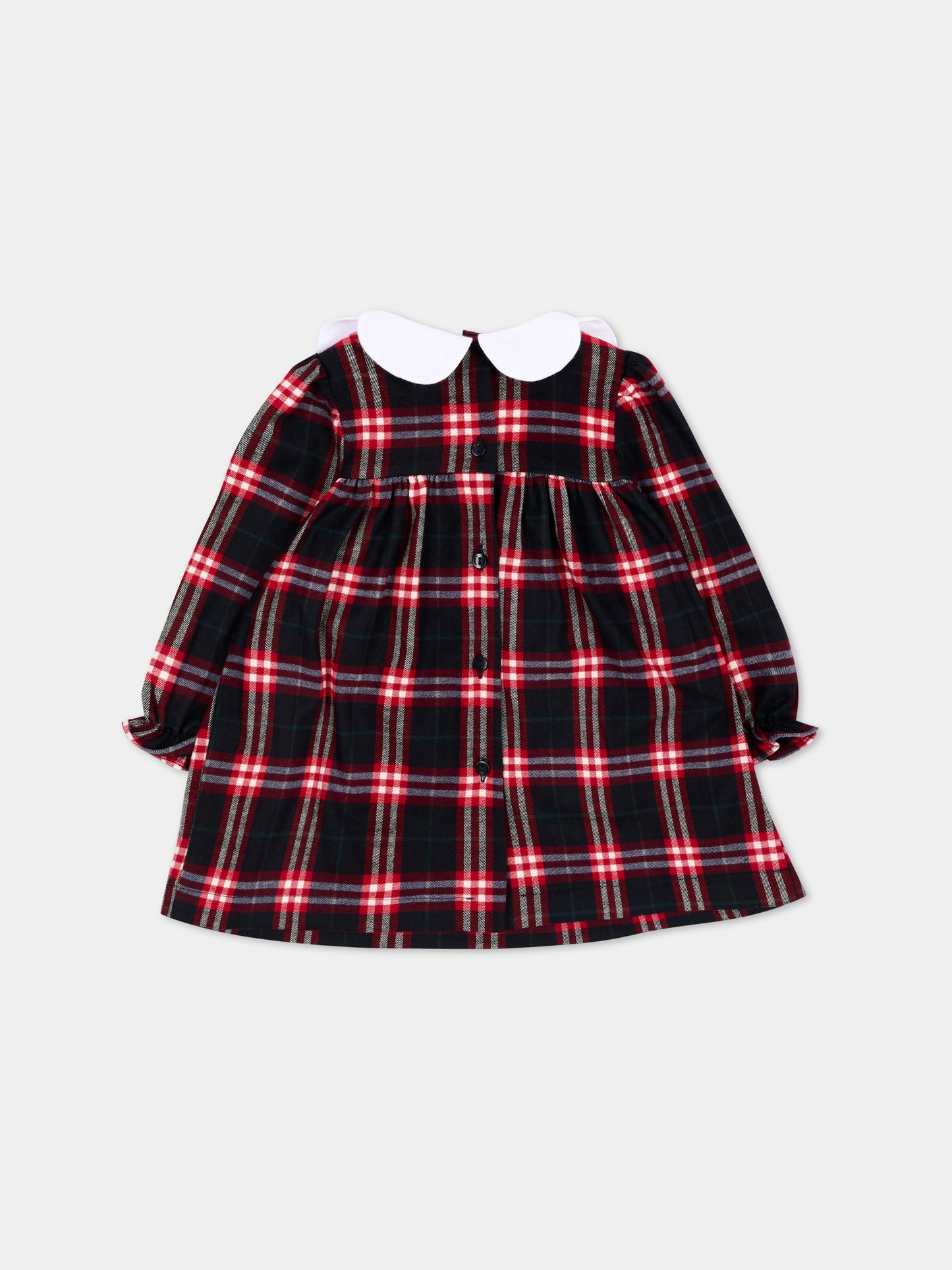Abito elegante blu tartan per neonata,Patachou,PAP 47 VET4333133 Z0162