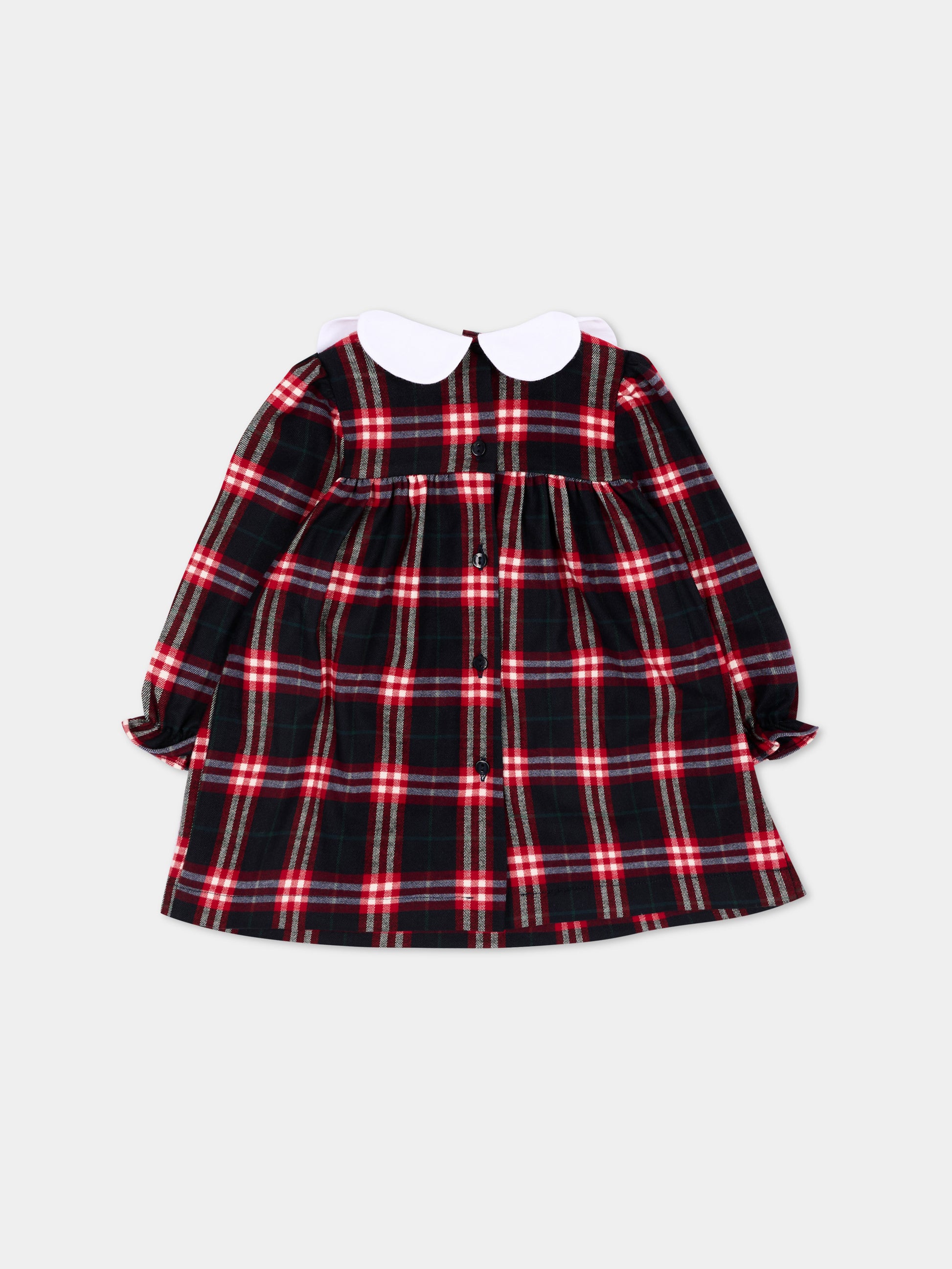 Abito elegante blu tartan per neonata,Patachou,PAP 47 VET4333133 Z0162
