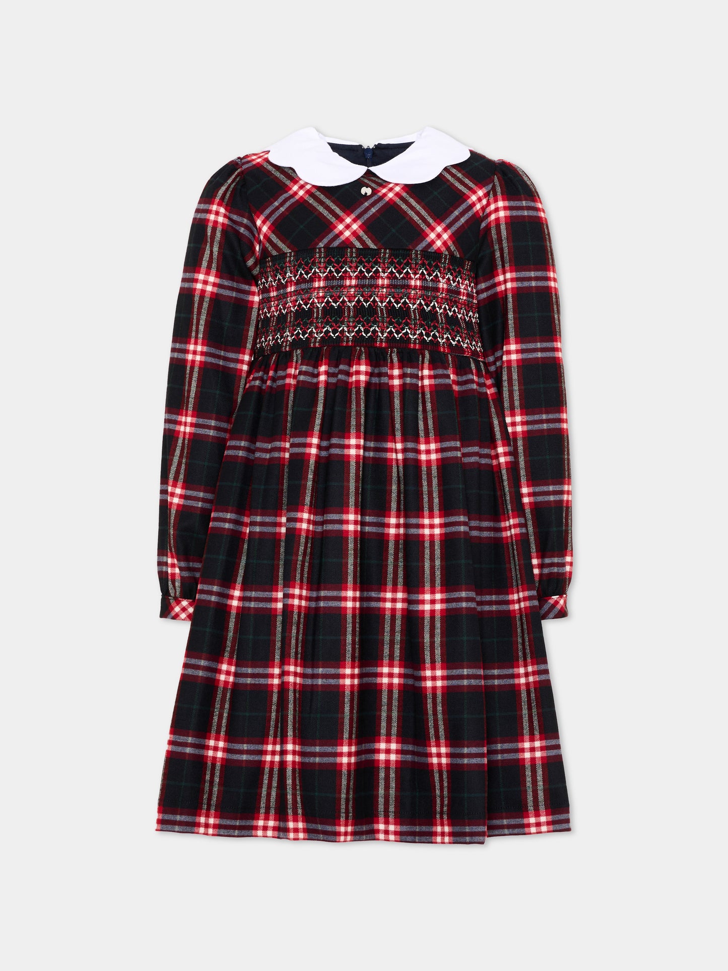 Abito elegante blu tartan per bambina,Patachou,PAP 47 VET4333262 Z0162