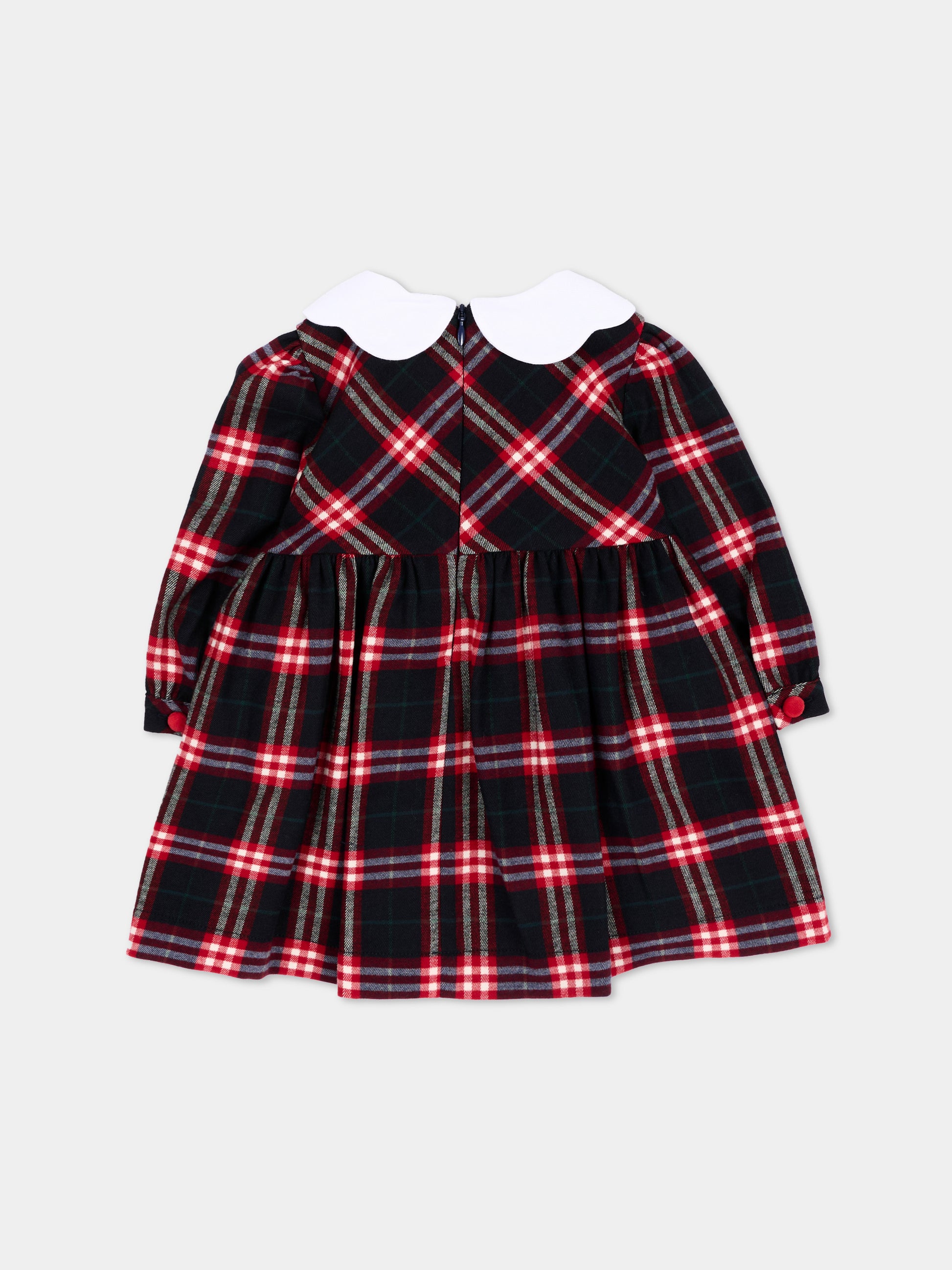Abito elegante blu tartan per neonata,Patachou,PAP 47 VET4333262 Z0162