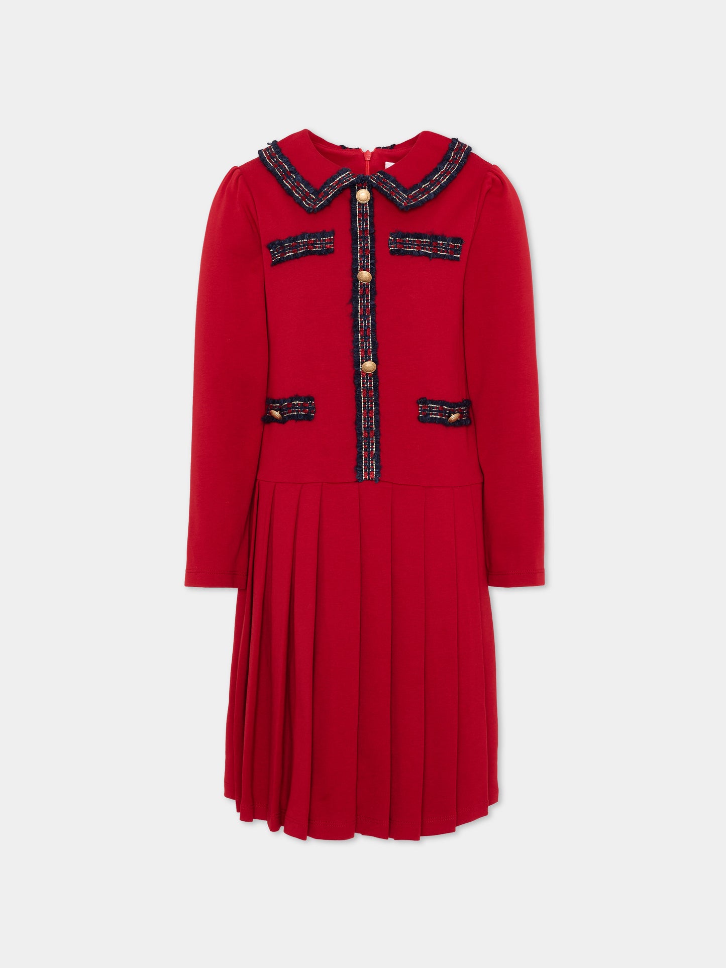 Abito elegante rosso per bambina,Patachou,PAP 47 VET4333474 960