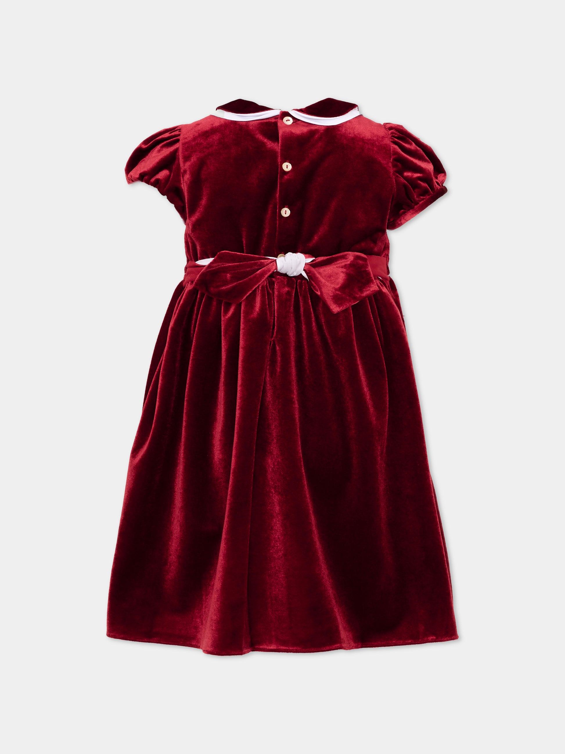 Abito elegante bordeaux per bambina,Kidiwi Handmade,37311 TV008