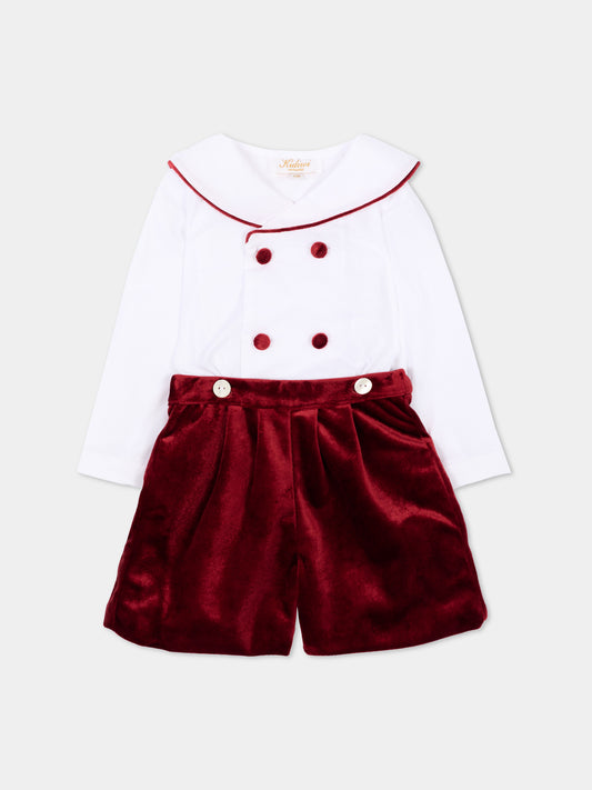 Completo elegante bianco per neonato,Kidiwi Handmade,37312 PTI/TV008 BB