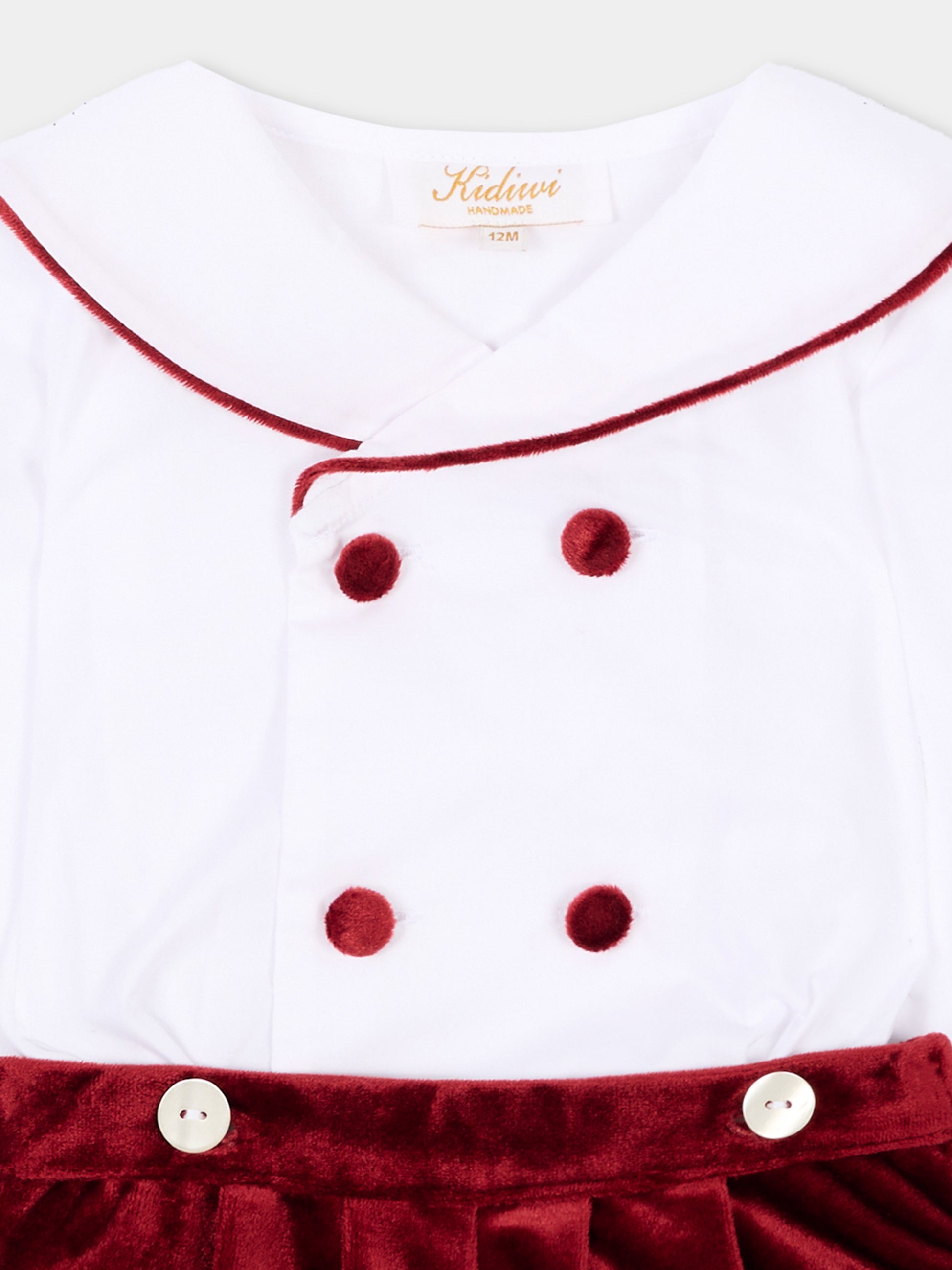 Completo elegante bianco per neonato,Kidiwi Handmade,37312 PTI/TV008 BB
