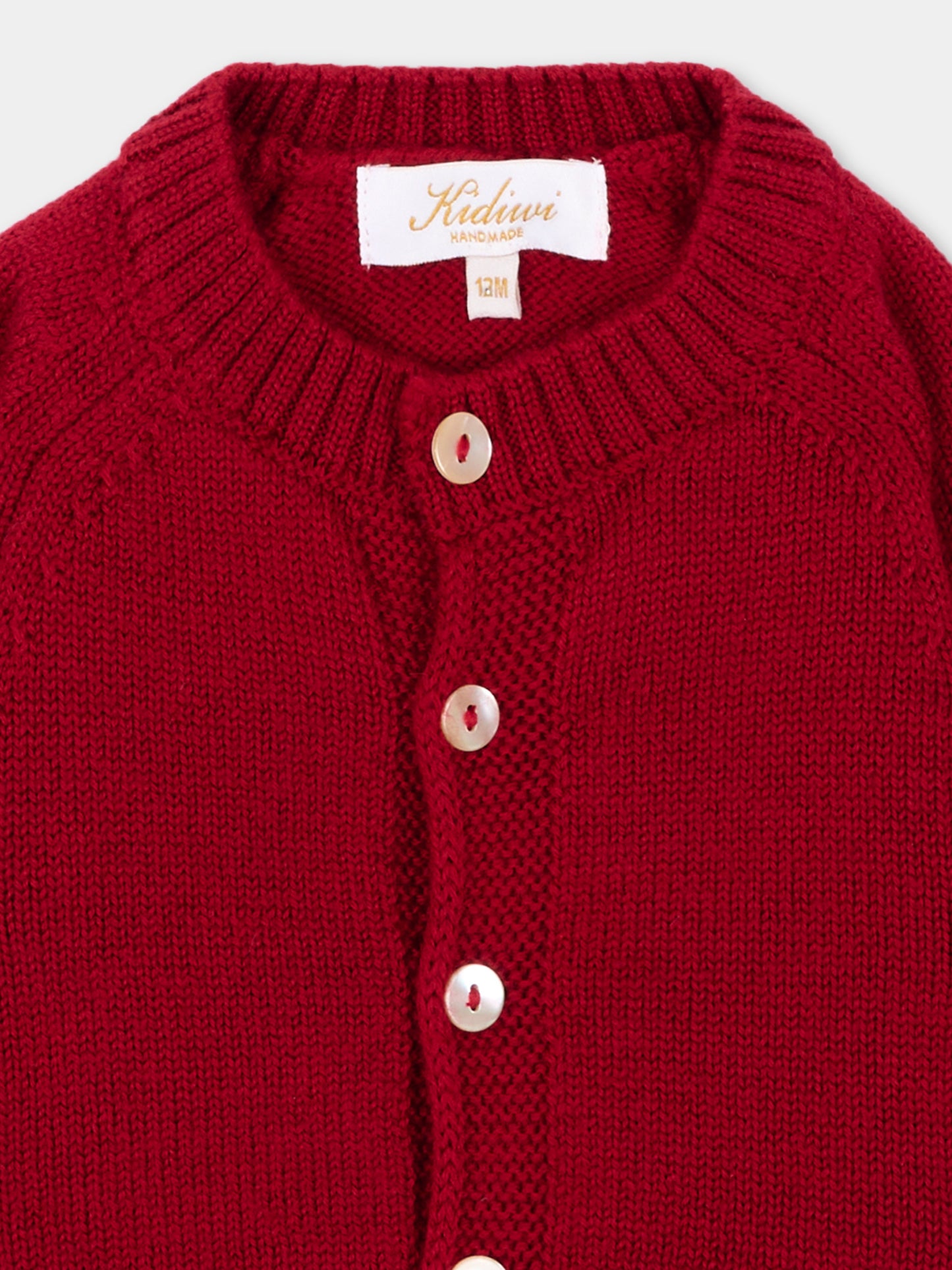 Cardigan bordeaux per neonata,Kidiwi Handmade,M0010BUR