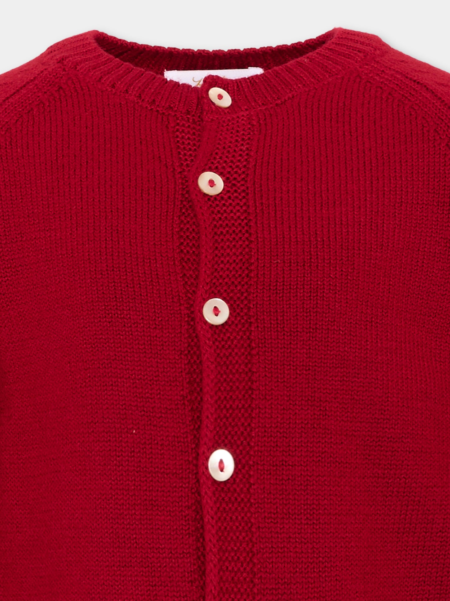 Cardigan bordeaux per bambina con bottoni,Kidiwi Handmade,M0010BUR