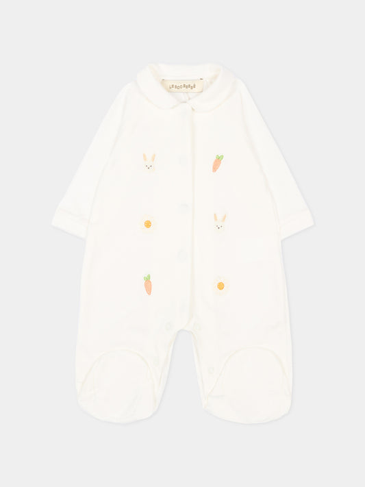 Tutina avorio per neonati con ricami,Le Boo Beebè,CB026 T351 20