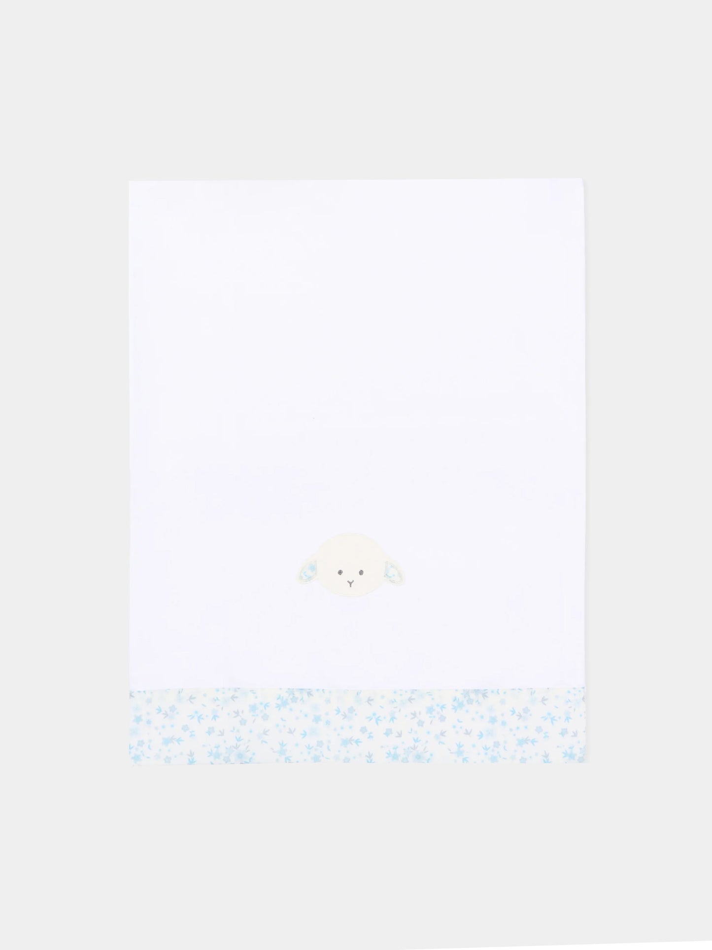 Lenzuolo bianco per neonato con agnellino Olive,Le Boo Beebè,CBL021 T469 1040