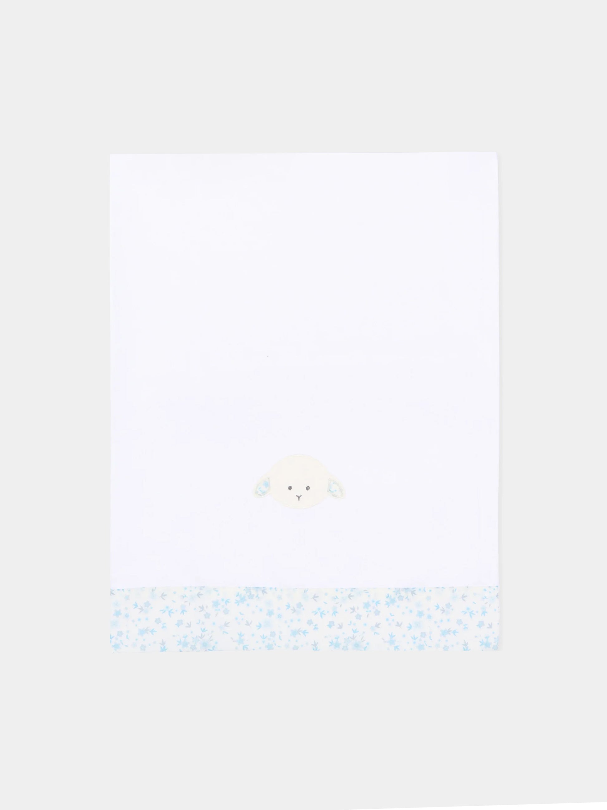 Lenzuolo bianco per neonato con agnellino Olive,Le Boo Beebè,CBL021 T469 1040