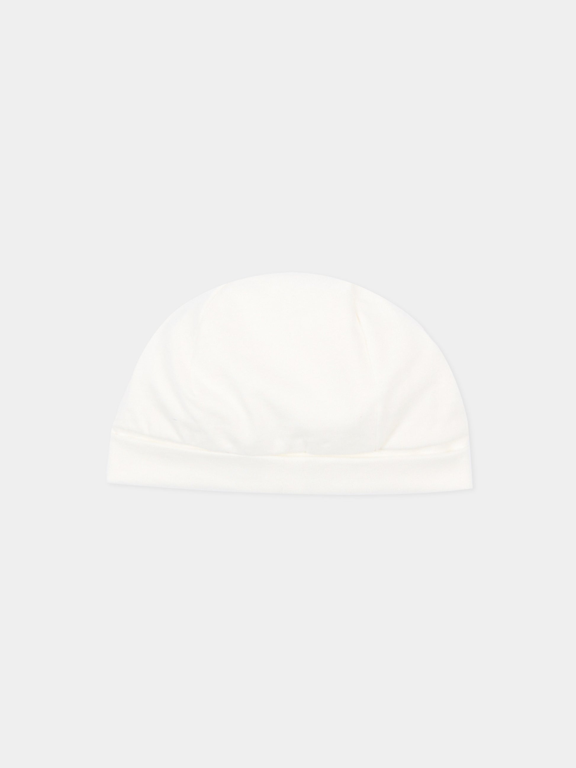 Cappellino avorio per neonati con ricami,Le Boo Beebè,CCB022 T351 20
