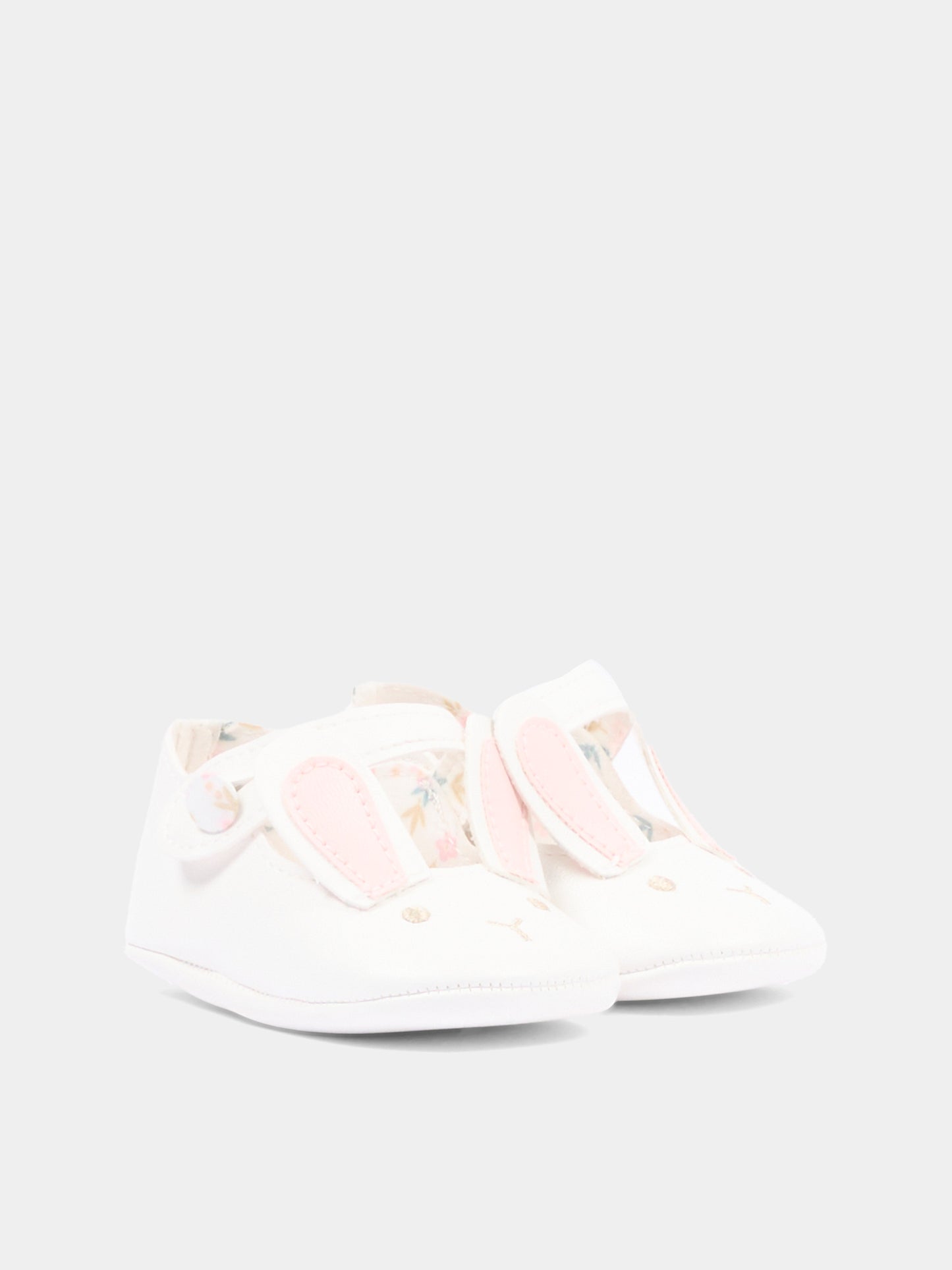 Ballerine avorio per neonata con coniglio,Le Boo Beebè,SBF00 20