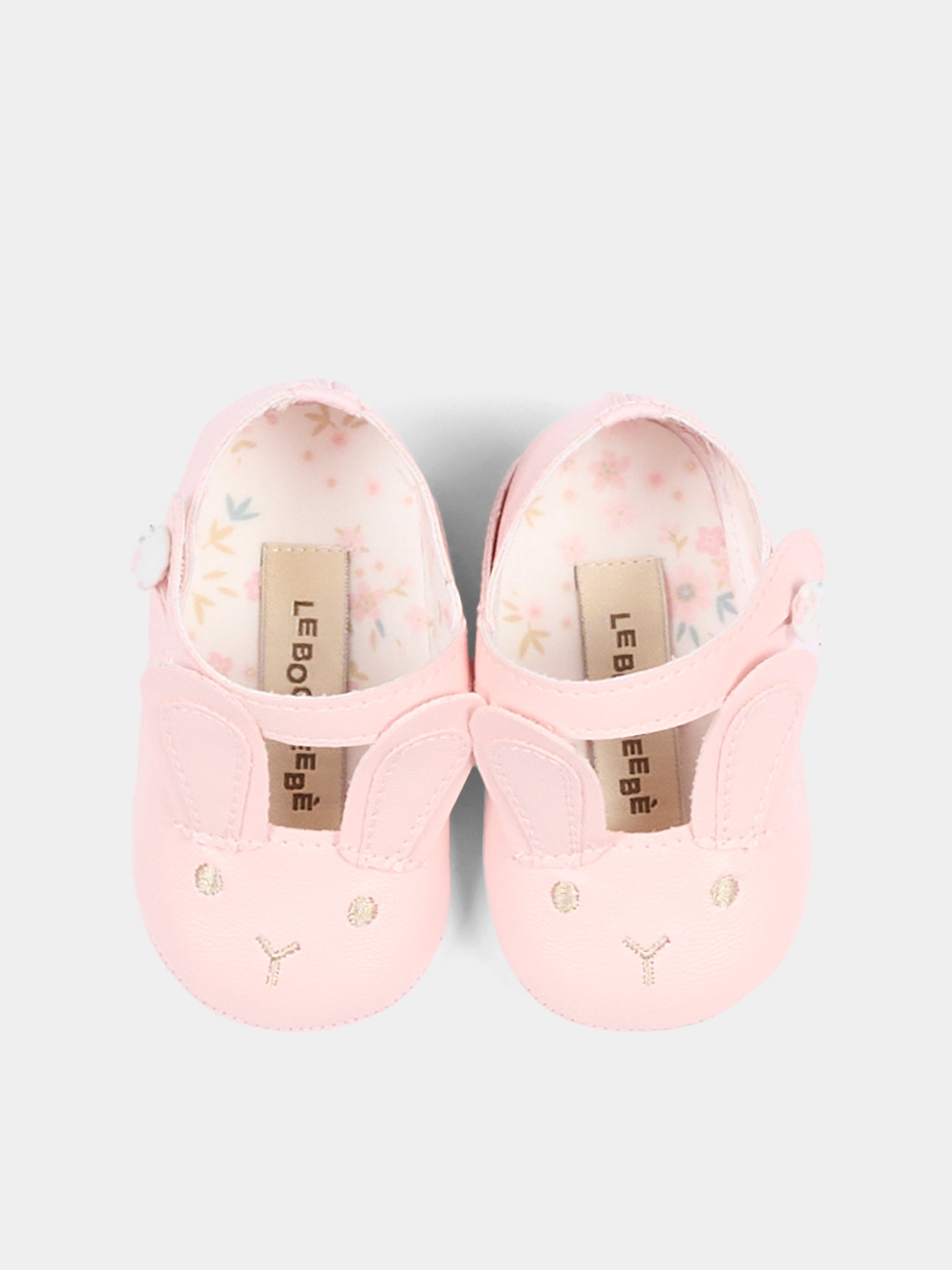 Ballerine rosa per neonata con coniglio,Le Boo Beebè,SBF00 30