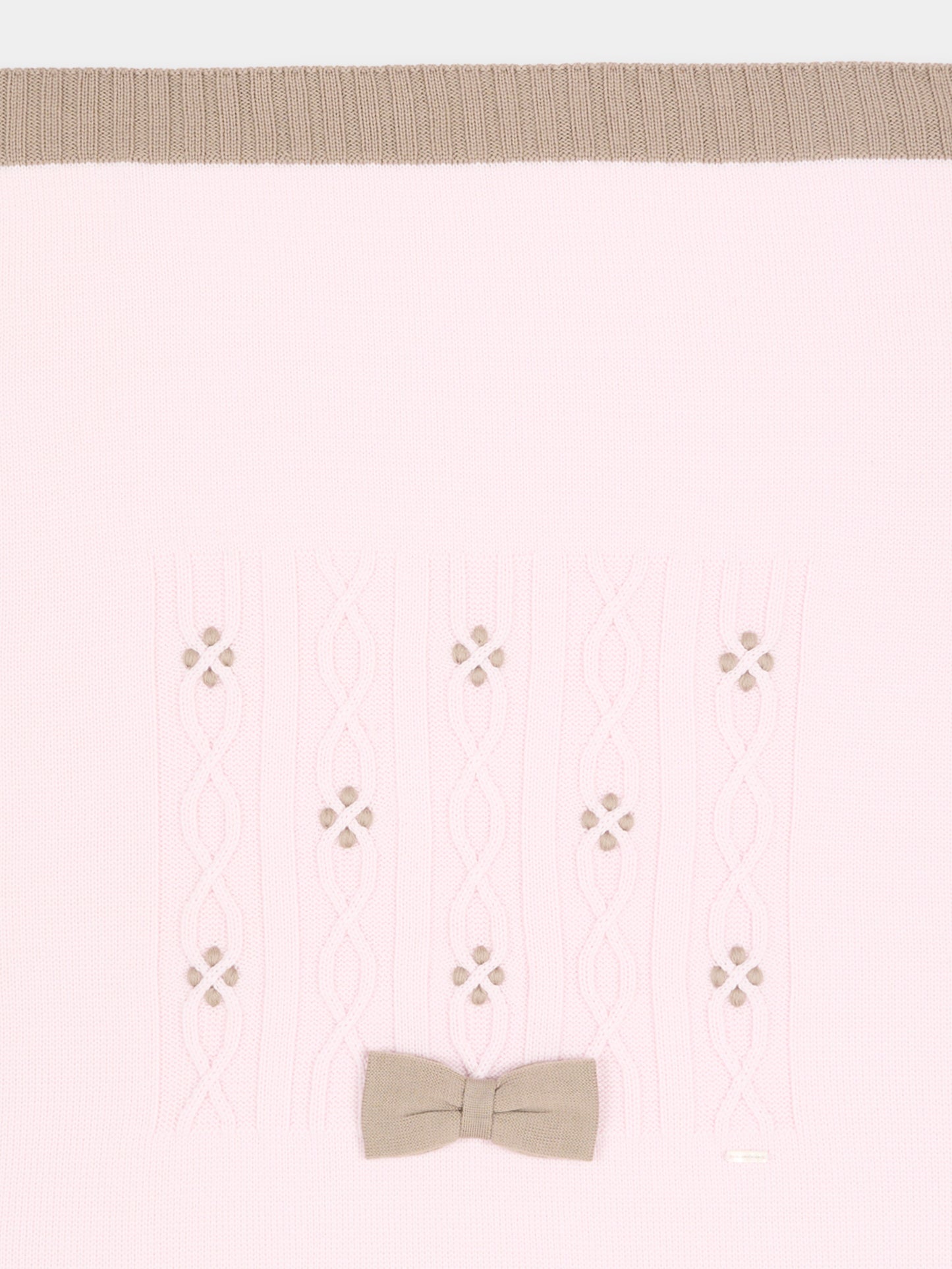 Coperta rosa per neonata con fiocco,Colorichiari,FF778589 4977 8224