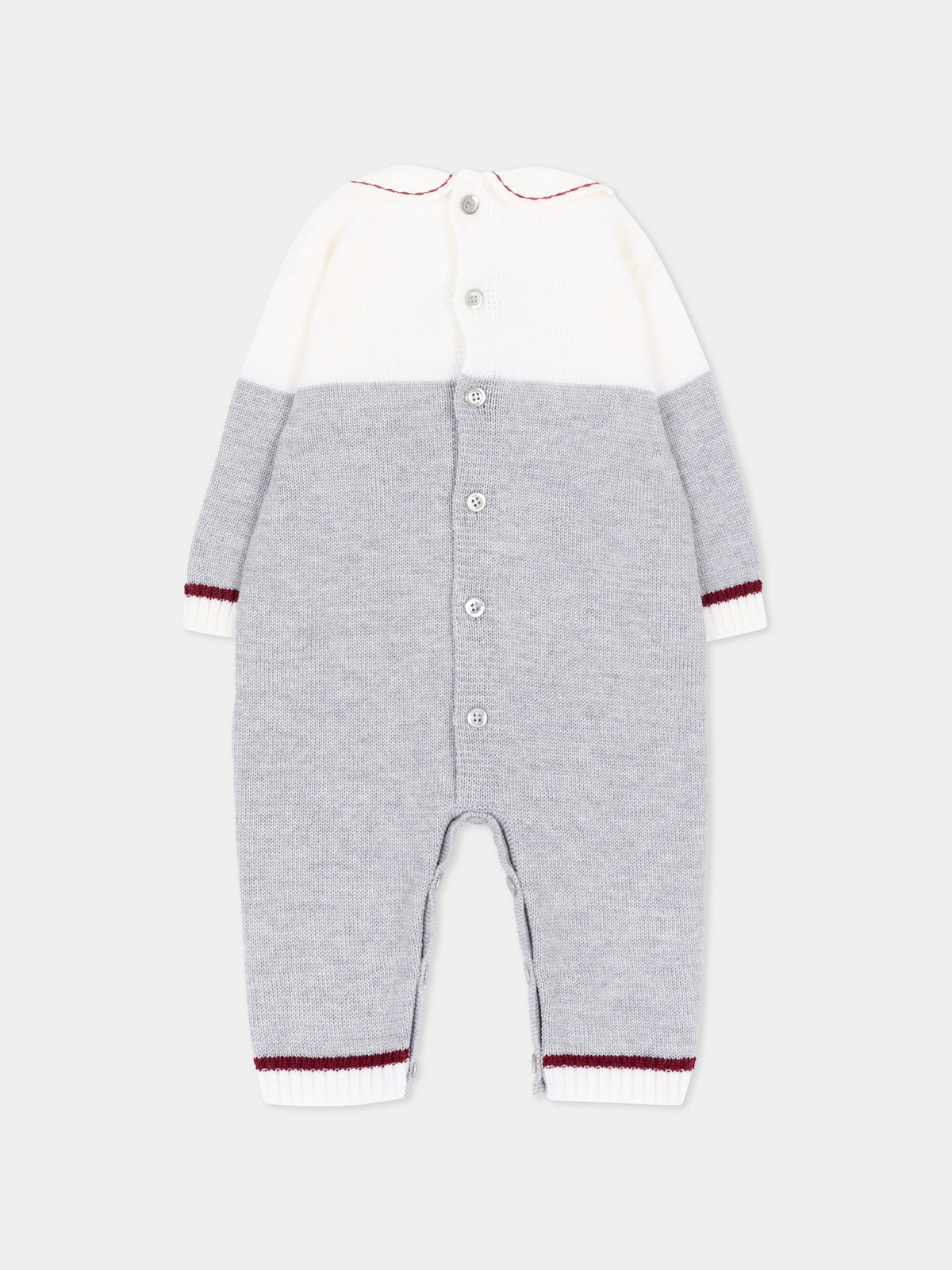 Tutina grigia per neonato a rombi,Colorichiari,MF168563 2088 9573