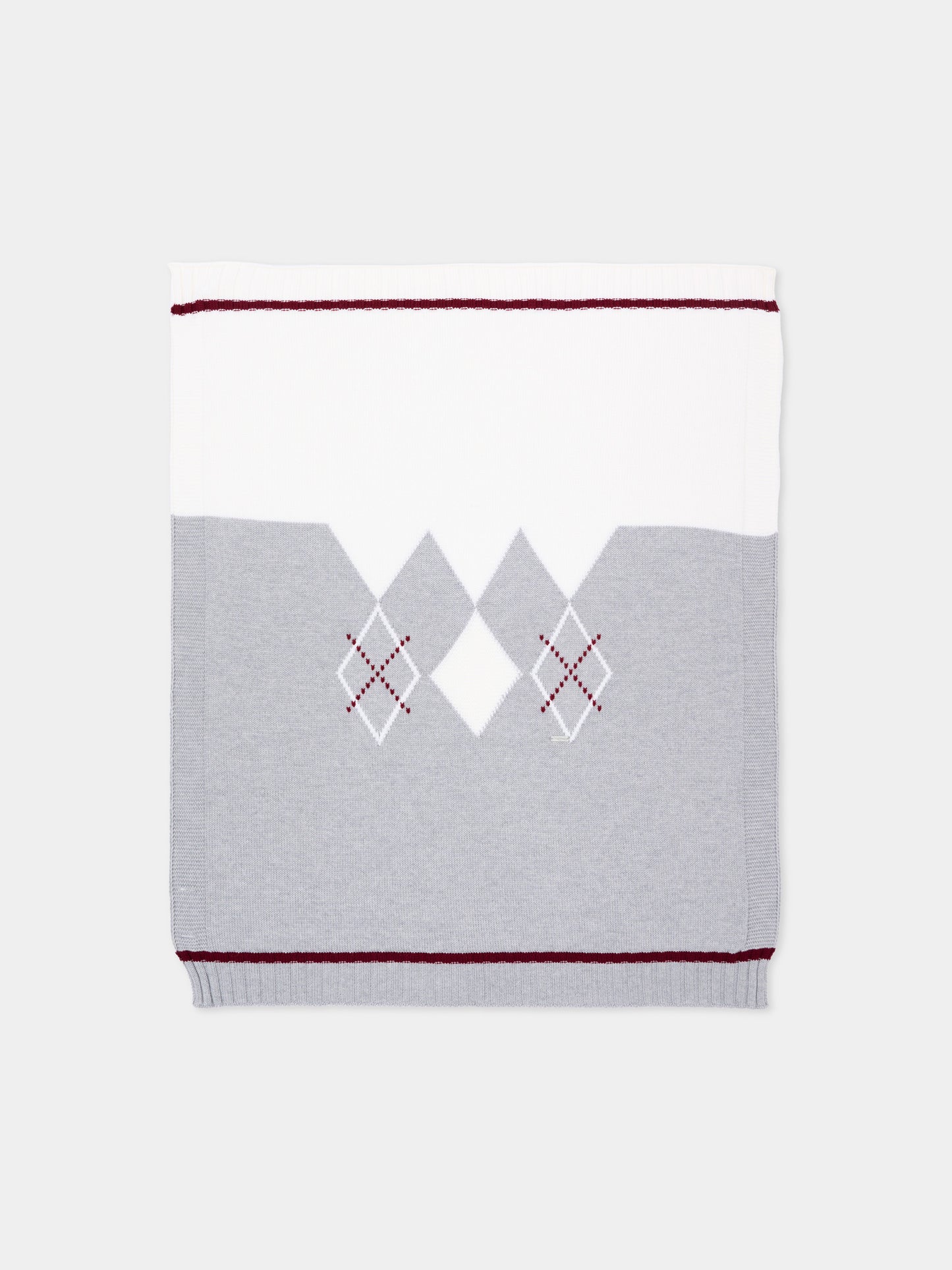 Coperta grigia per neonato a rombi,Colorichiari,MF778562 2088 9573