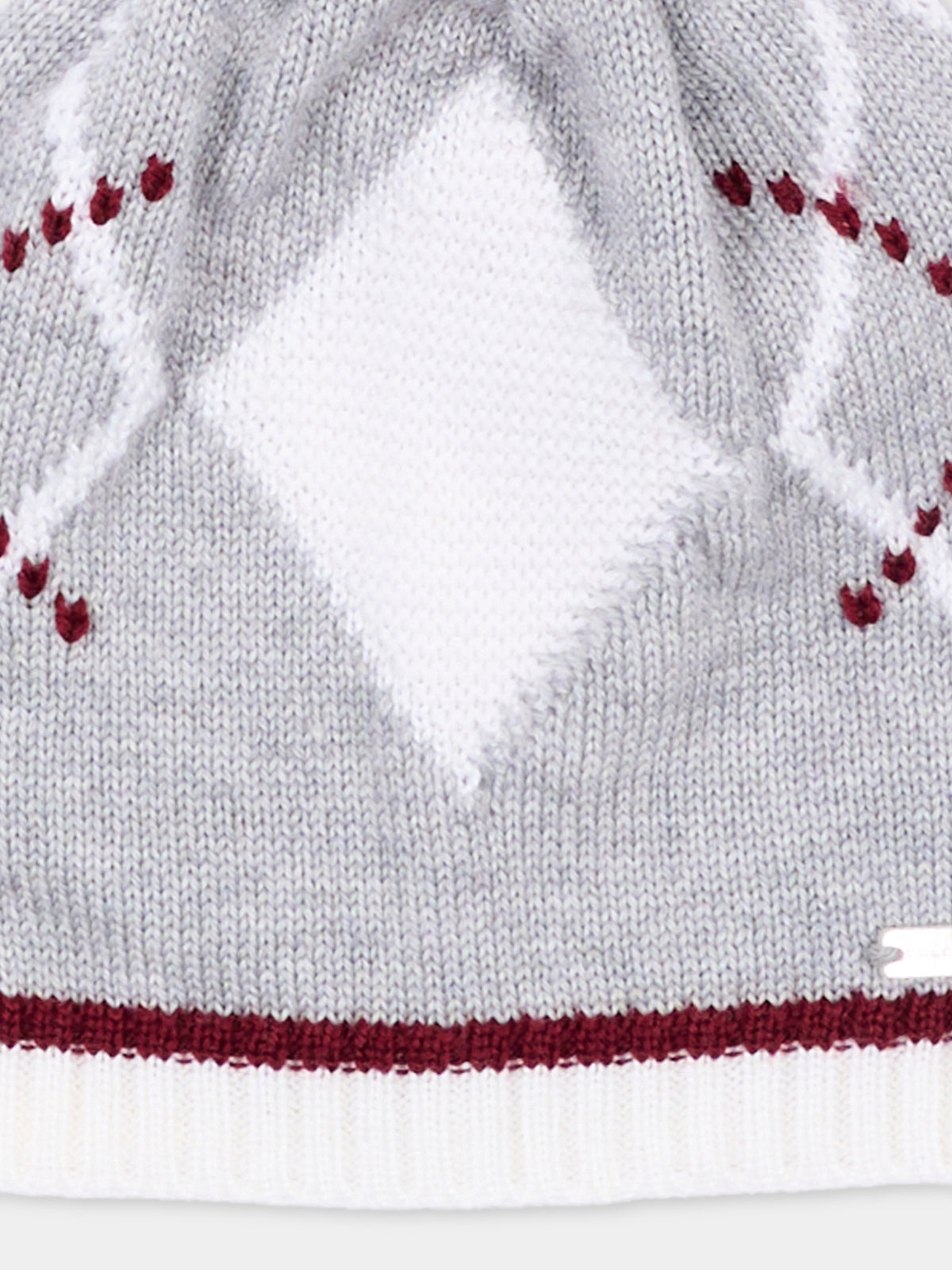 Cappello grigio con pompon per neonato,Colorichiari,MF788564 2088 9573