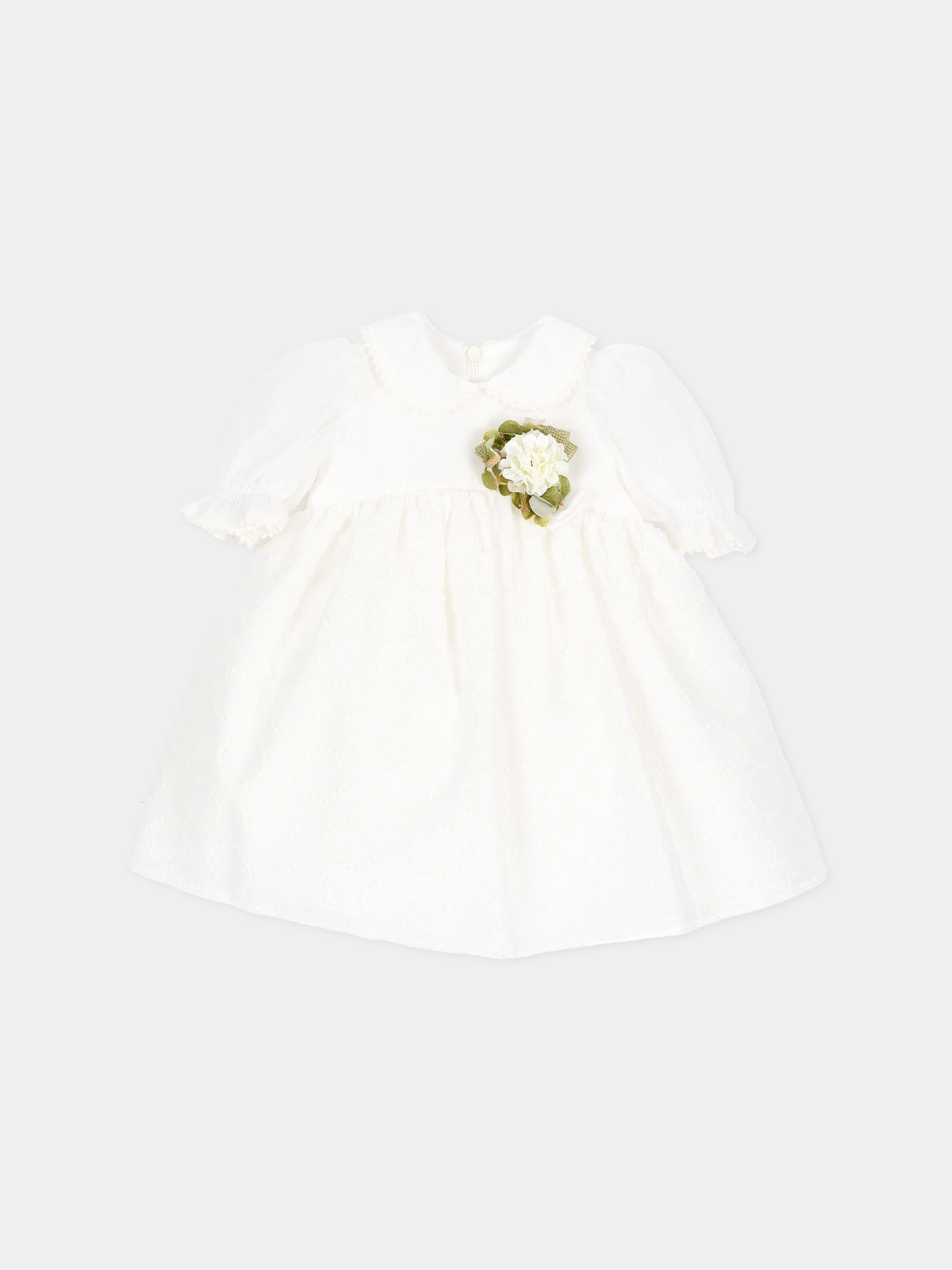 Abito elegante bianco per neonata,Colorichiari,FN108675 5035 15