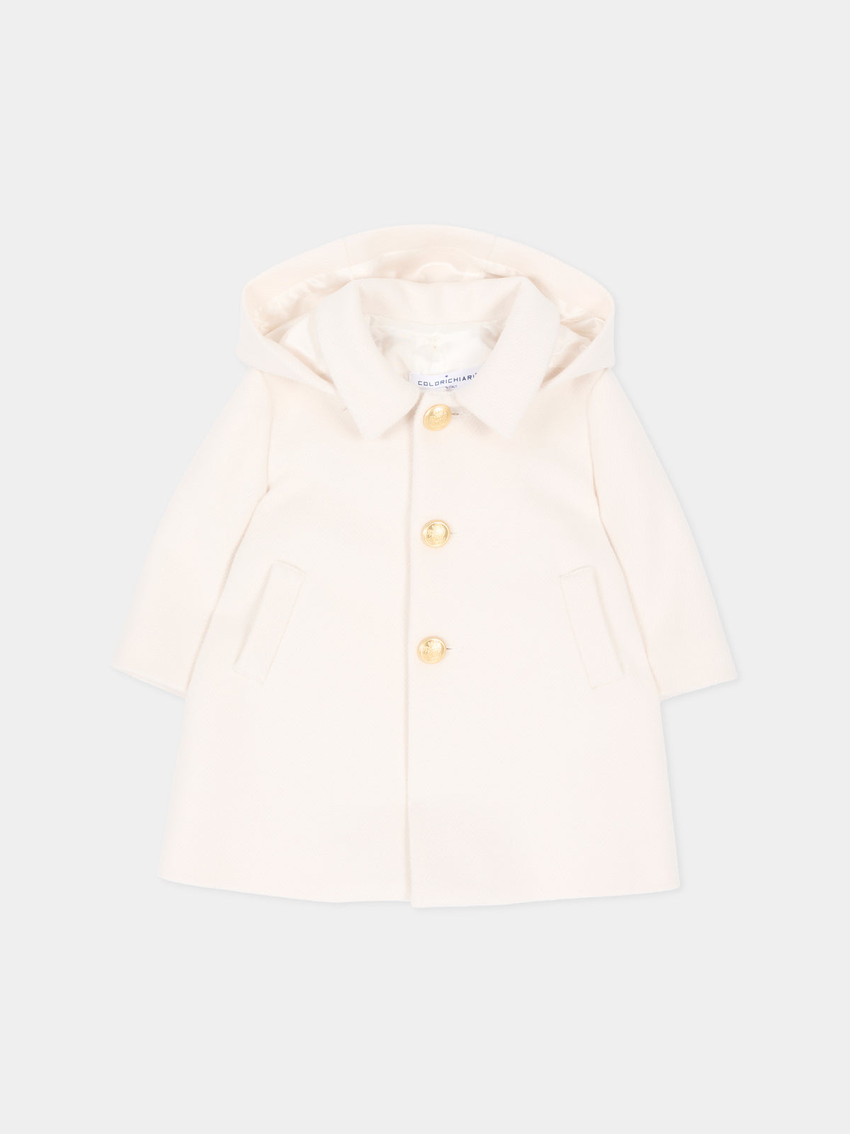 Cappotto avorio per neonati con cappuccio,Colorichiari,MN118826 3030S 20