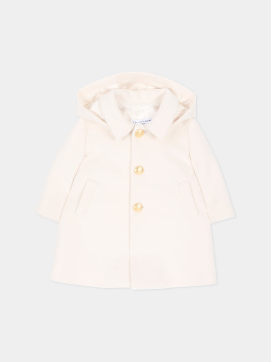 Cappotto avorio per neonati con cappuccio,Colorichiari,MN118826 3030S 20
